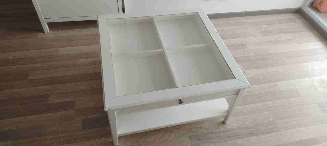 Mesa de centro blanca madera - miniatura 2