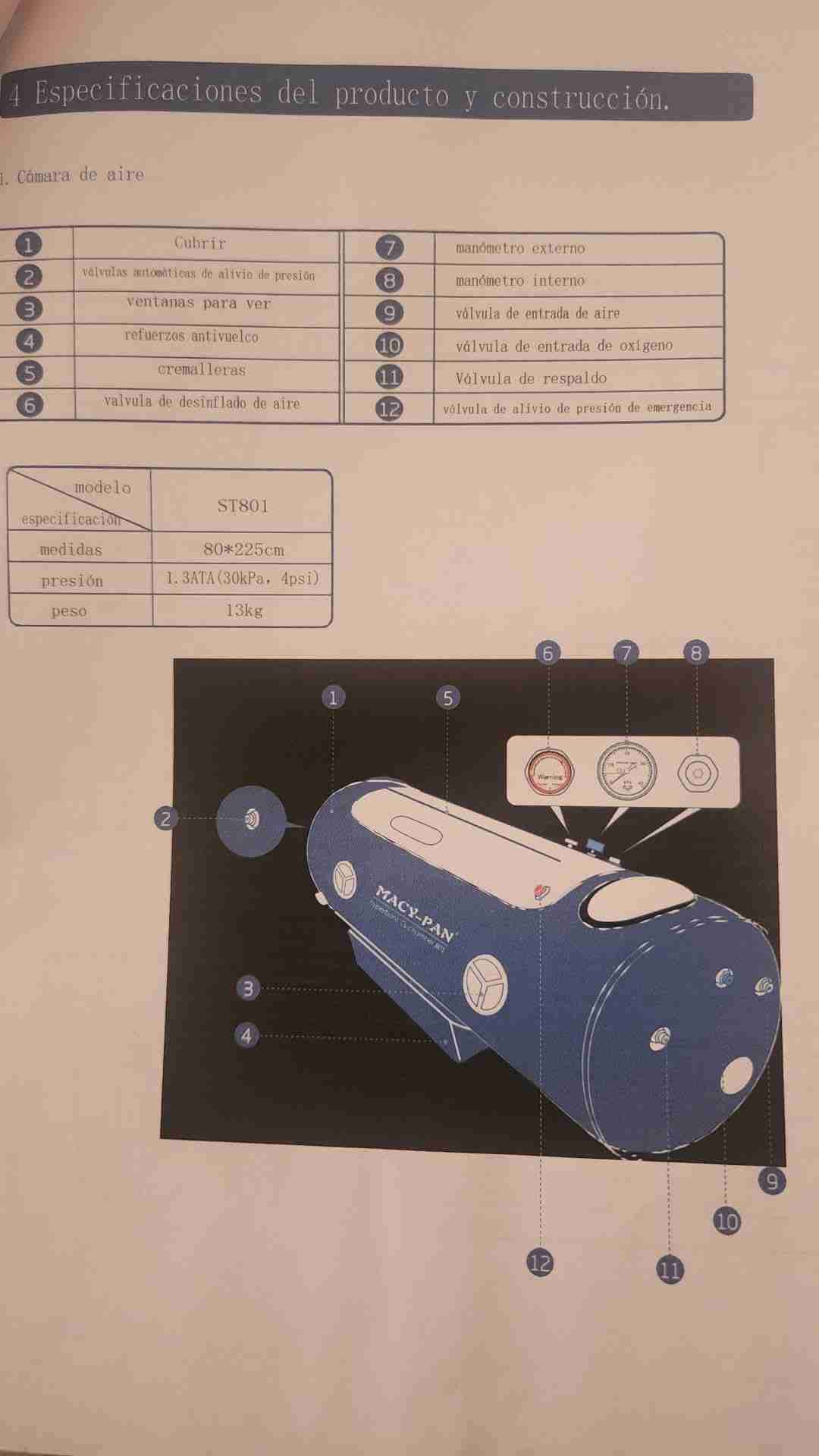 Cámara hiperbárica usada - miniatura 2