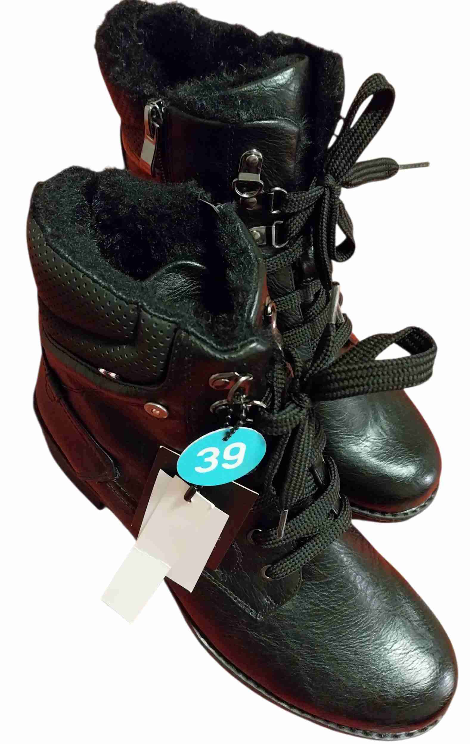 Botas negras de cuero 39