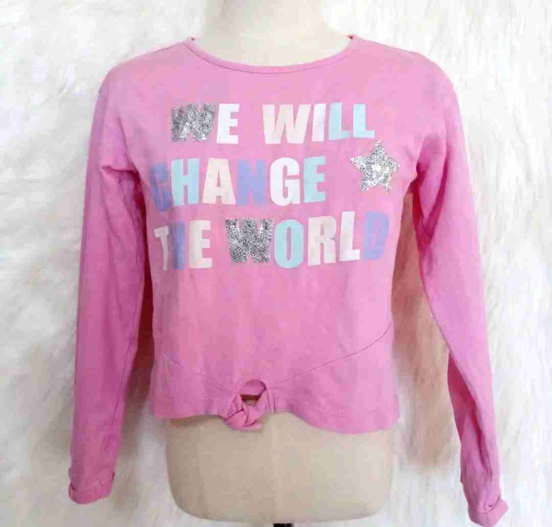 Polerón infantil gris y rosa - miniatura 2