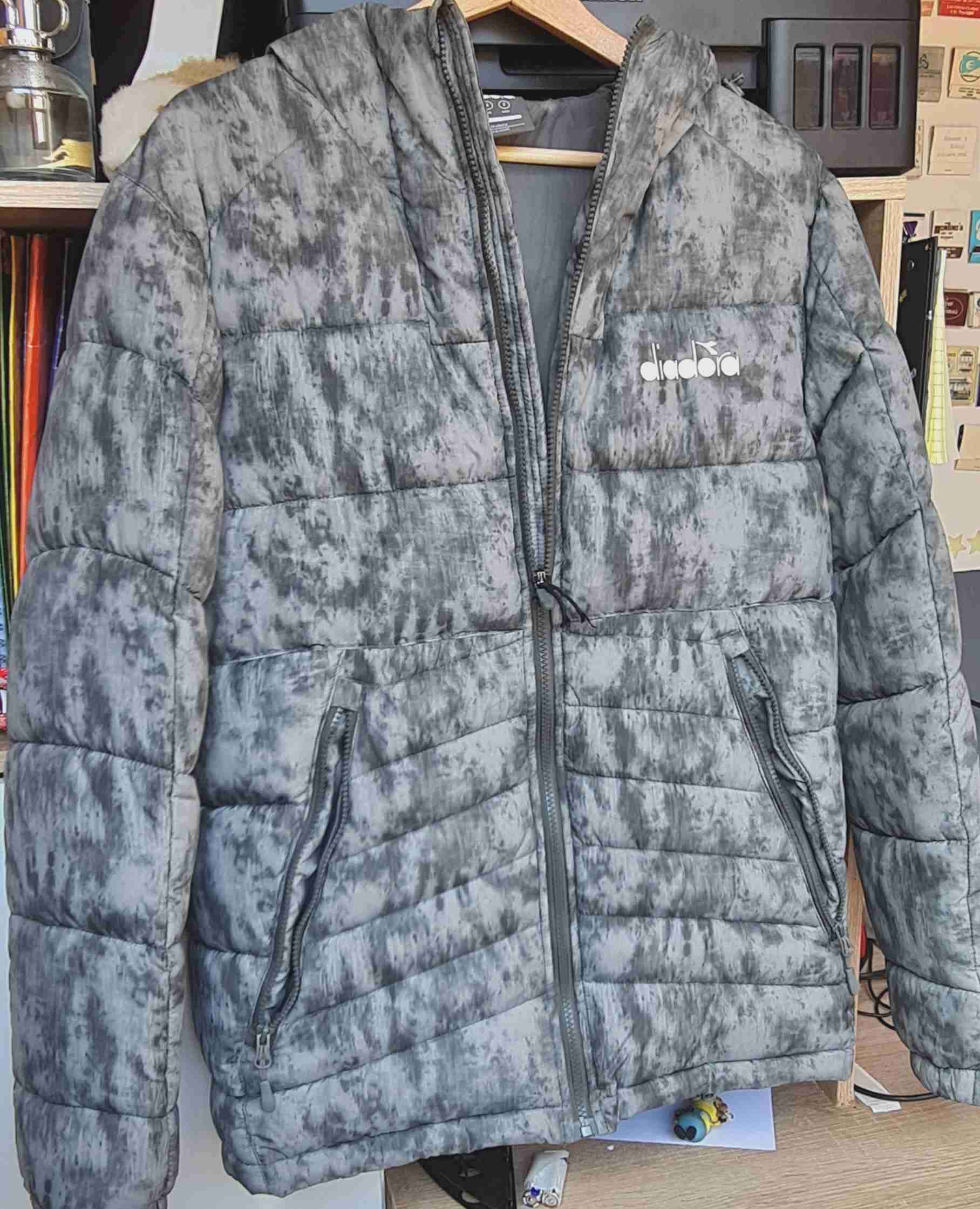 Chaqueta gris jaspeada Diadora