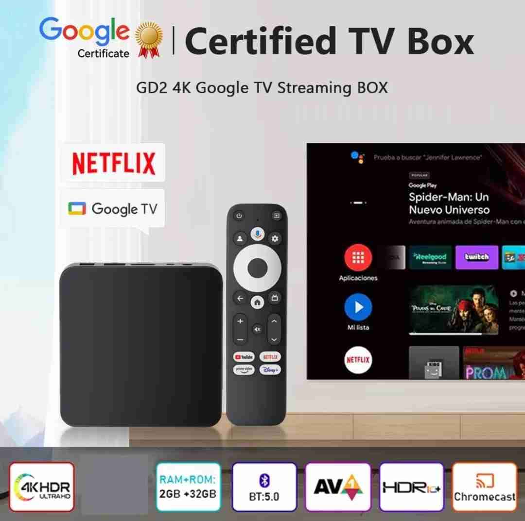 TV Box 4K Google con Control Remoto