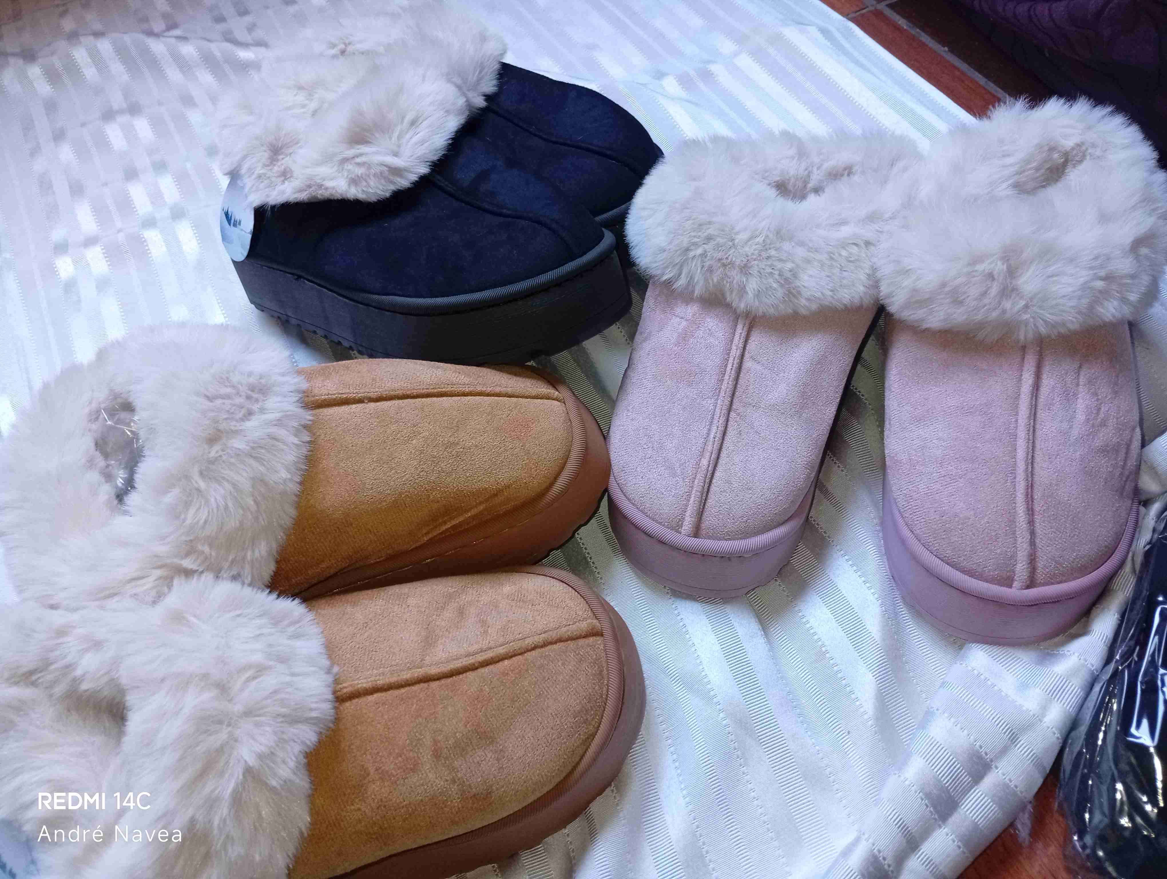 Pantuflas de lana forradas