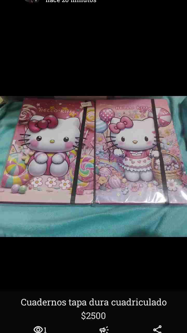 Cuadernos Hello Kitty tapas duras