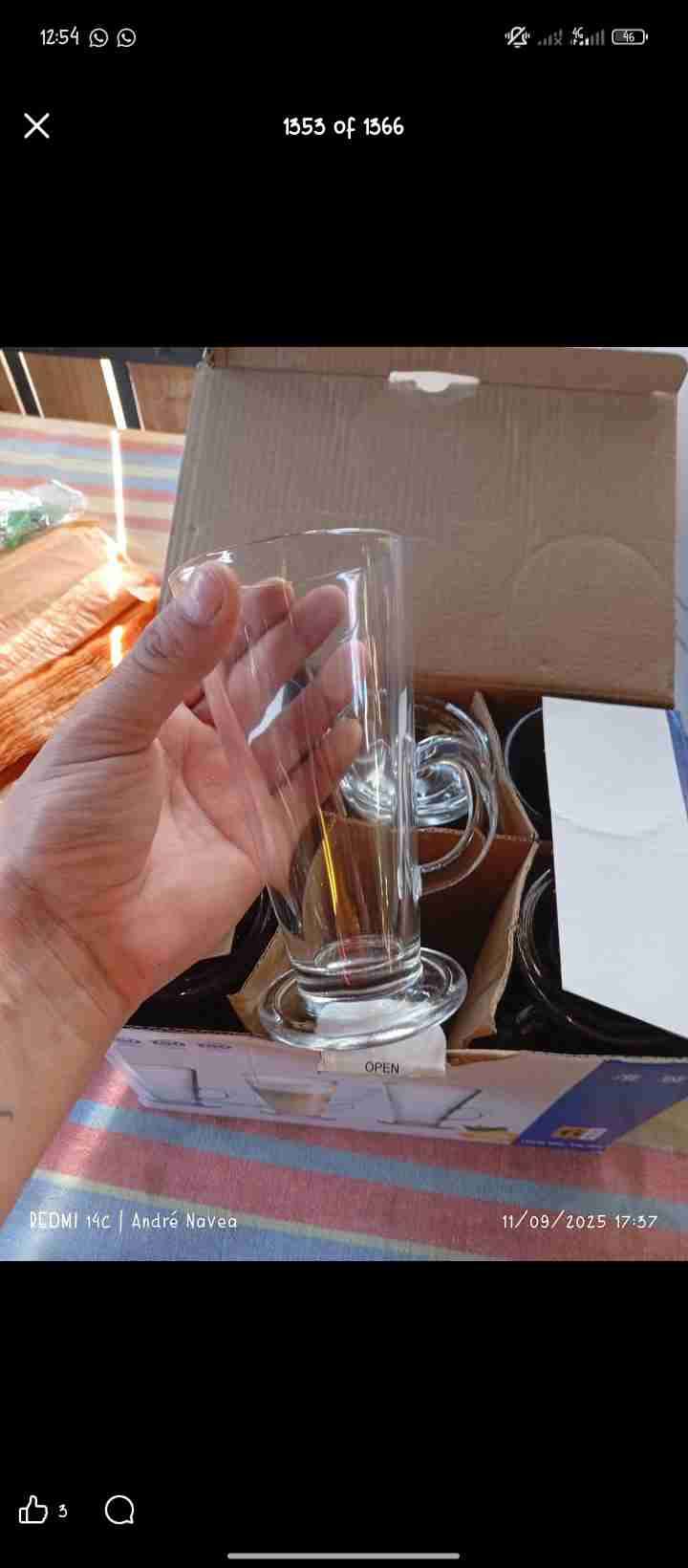 Set de tazas de vidrio grueso - miniatura 3