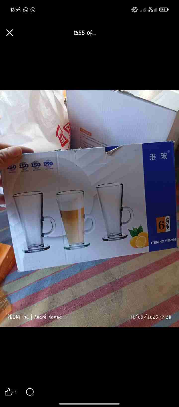 Set de tazas de vidrio grueso - miniatura 5