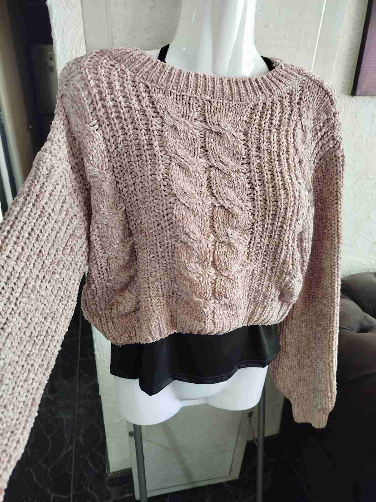 Chaleco palo rosa chenille