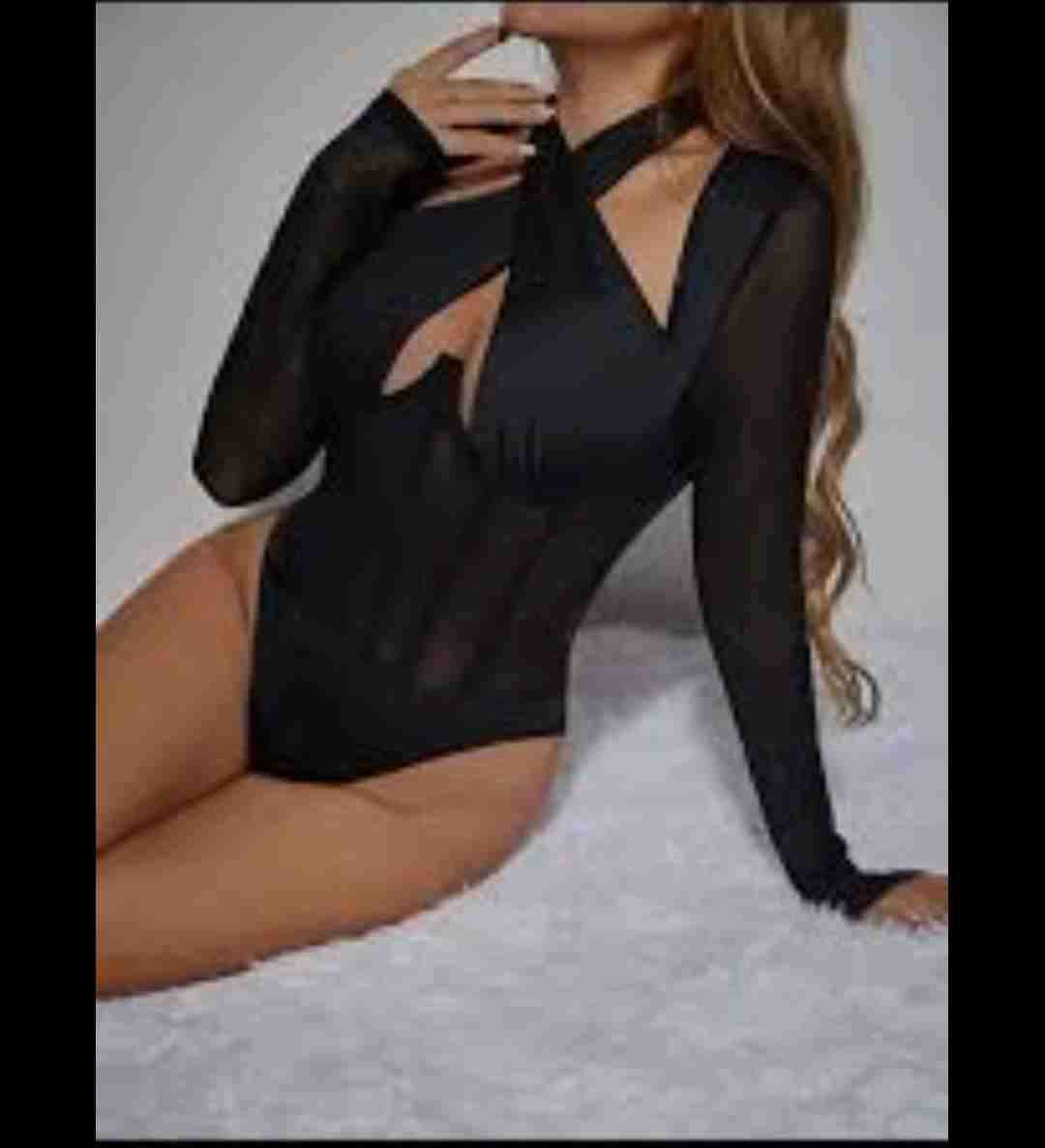 Body negro con diseño cruzado - miniatura 2