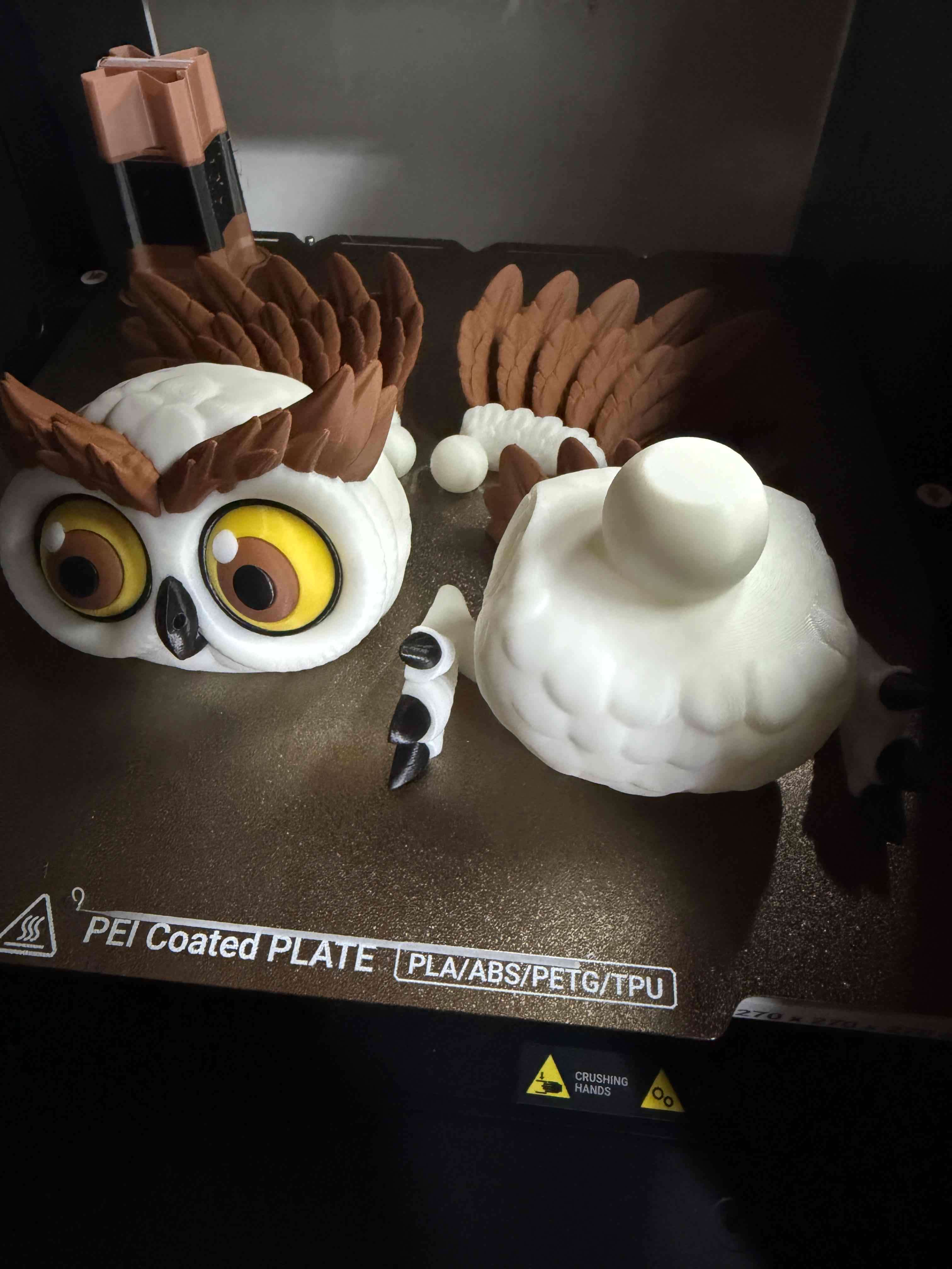 Figura de búho azul/rojo y blanco/cafe - miniatura 4