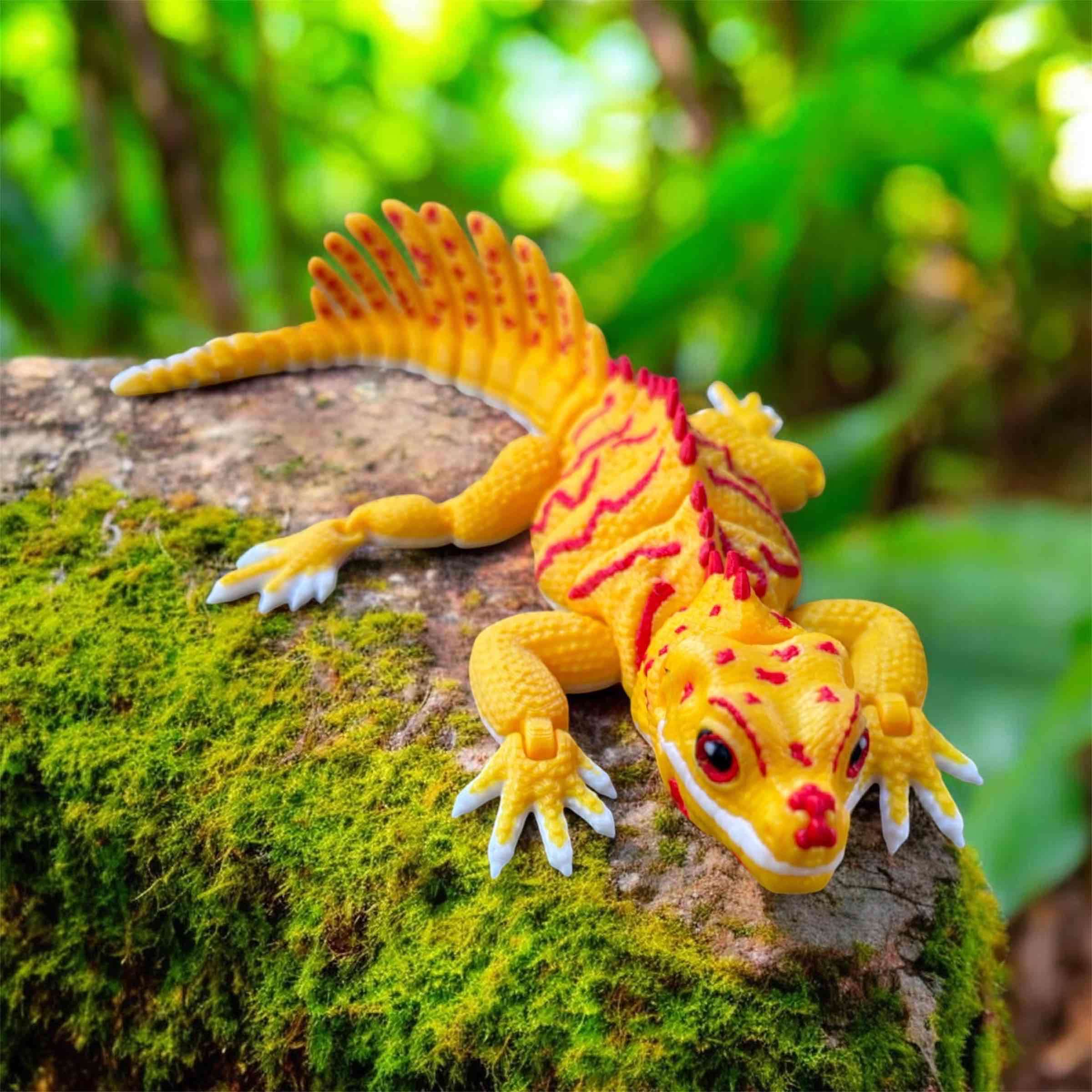 Juguete de lagarto amarillo