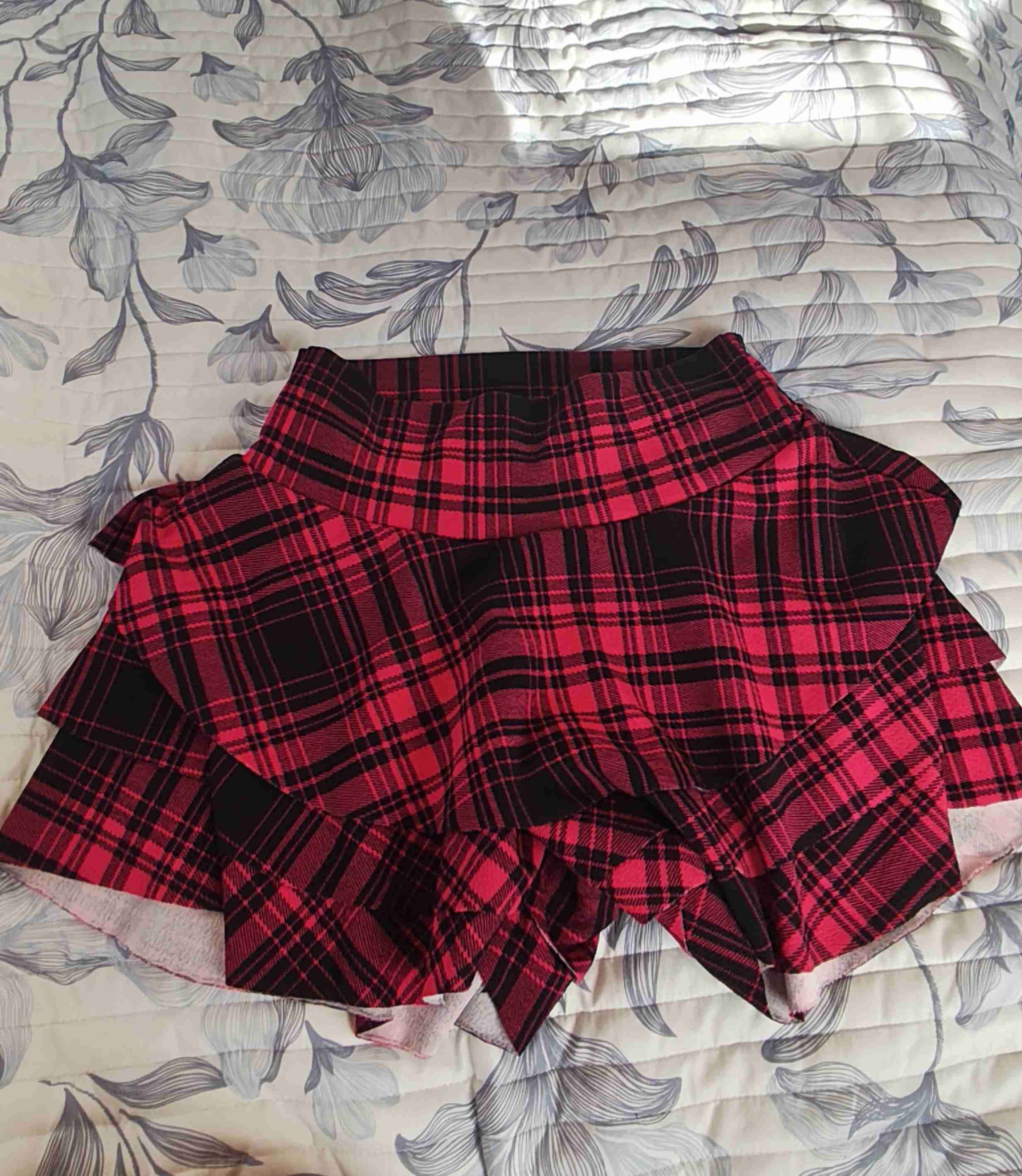 Falda escocesa fucsia y negra - miniatura 2