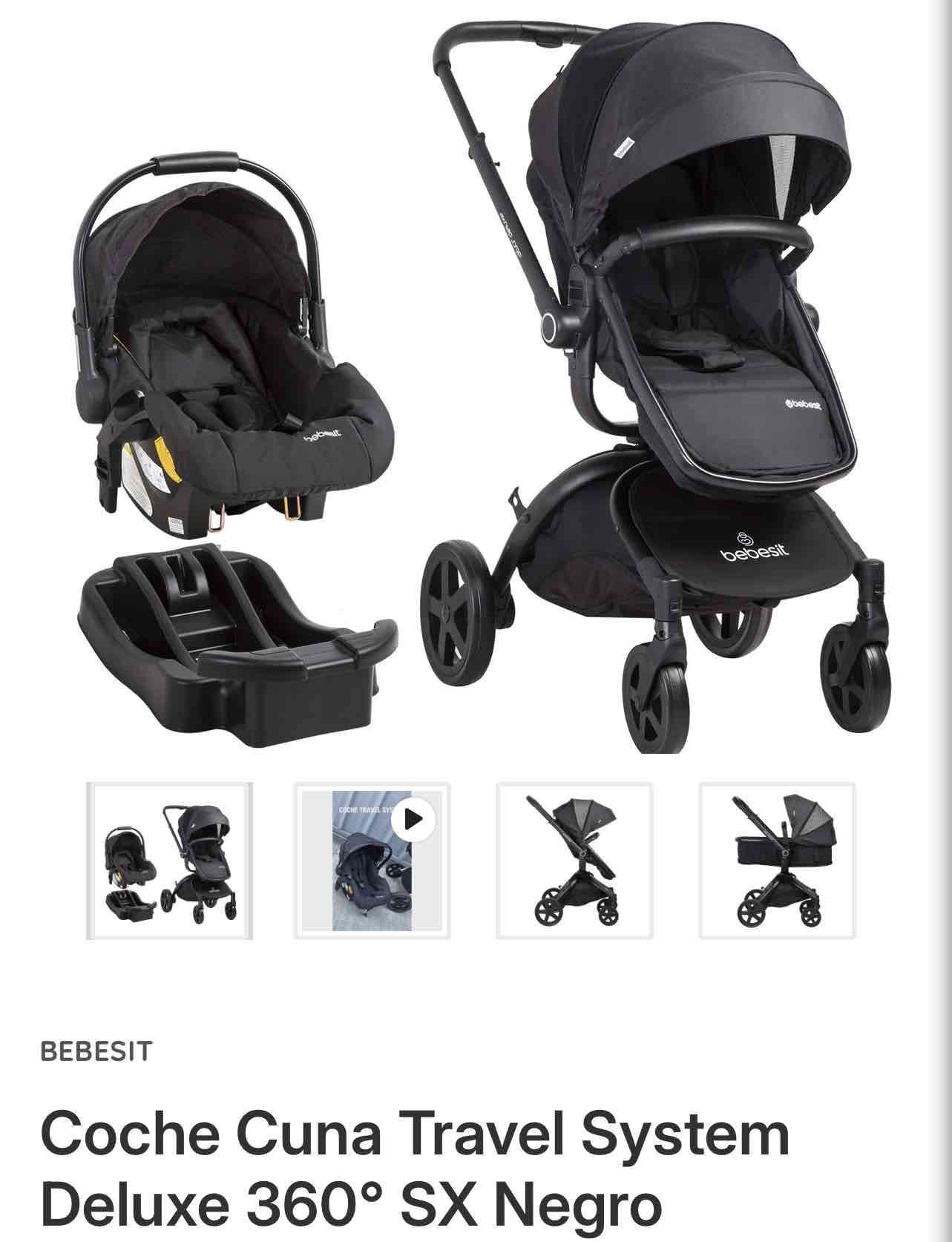 Coche Travel System Negro Bebesit