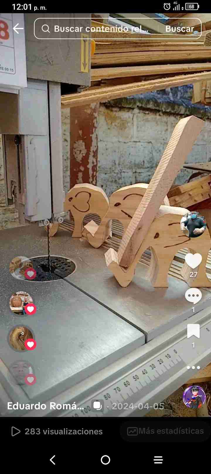 Elefantes decorativos de madera - miniatura 3