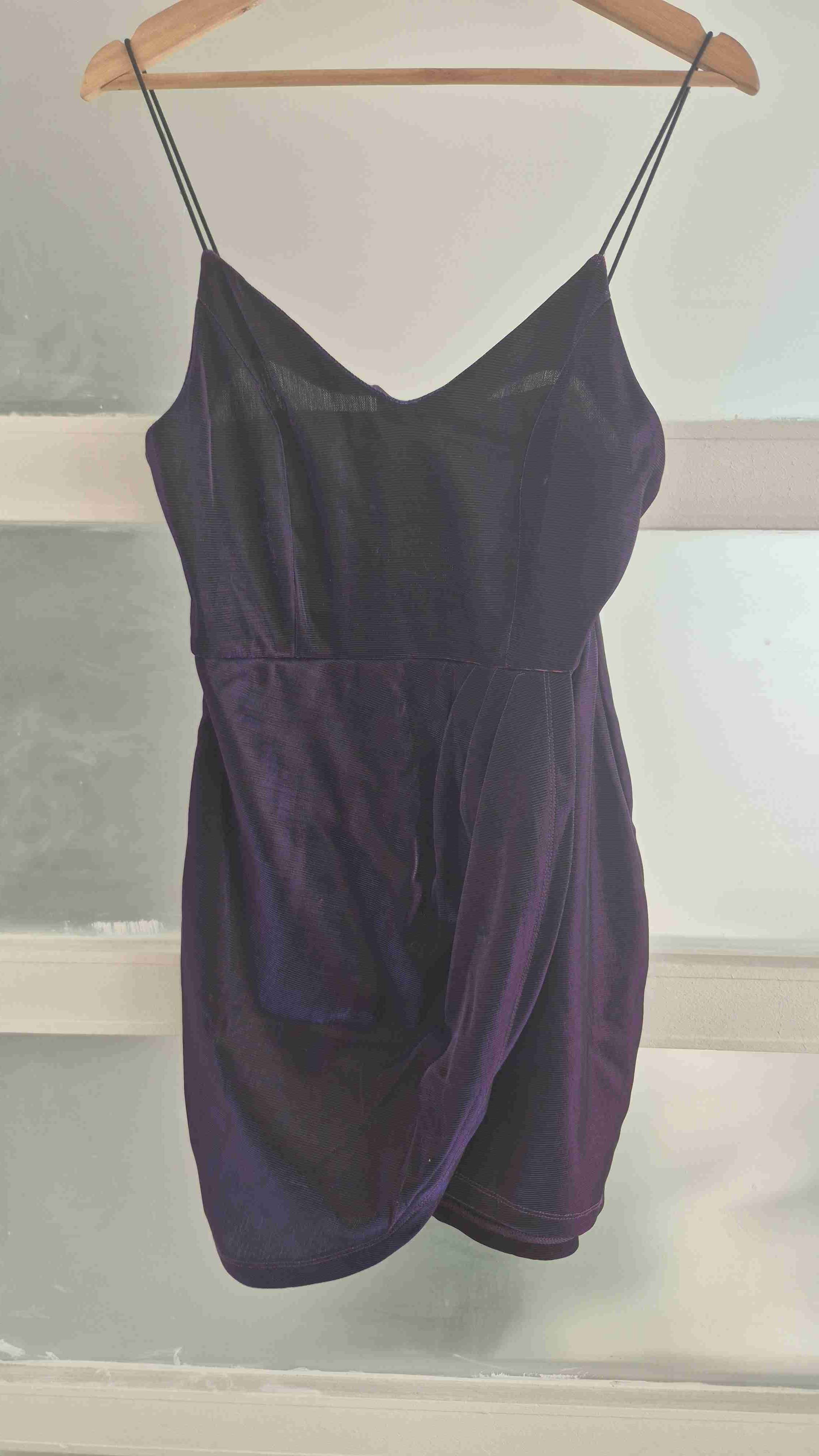 Vestido de noche morado tornasol - miniatura 2