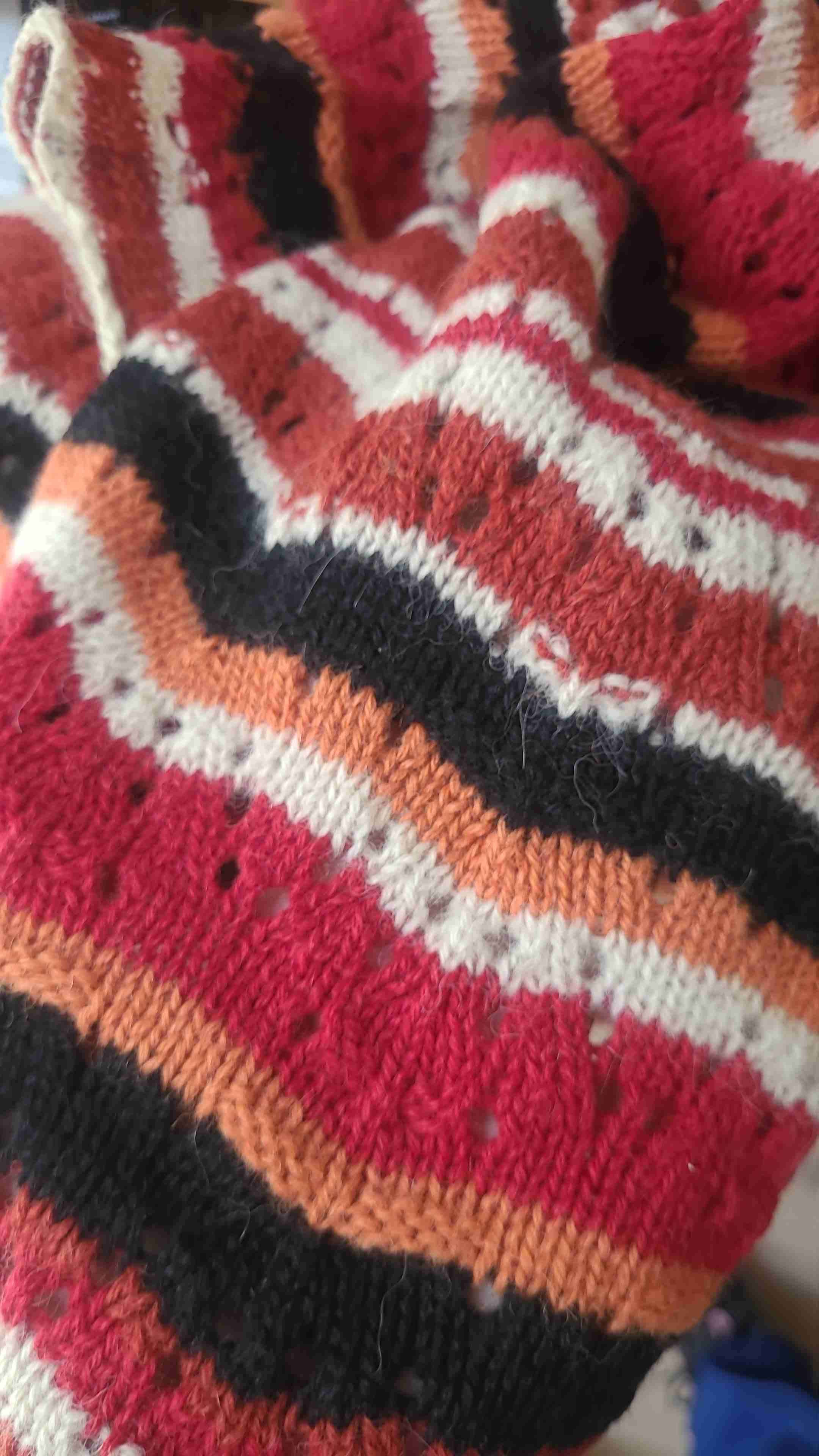 Cardigan de lana a rayas 100% lana peruana - miniatura 2