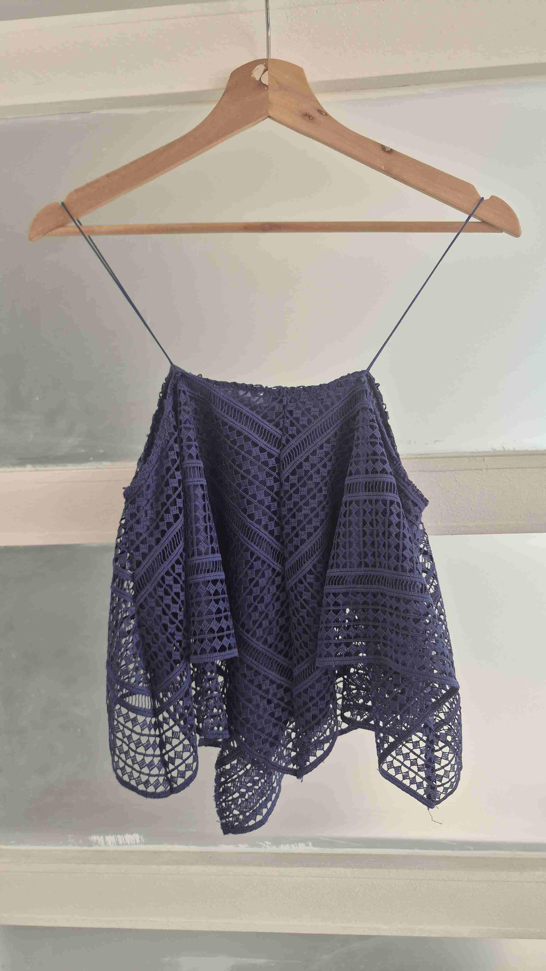 Polera calada azul oscura - miniatura 3