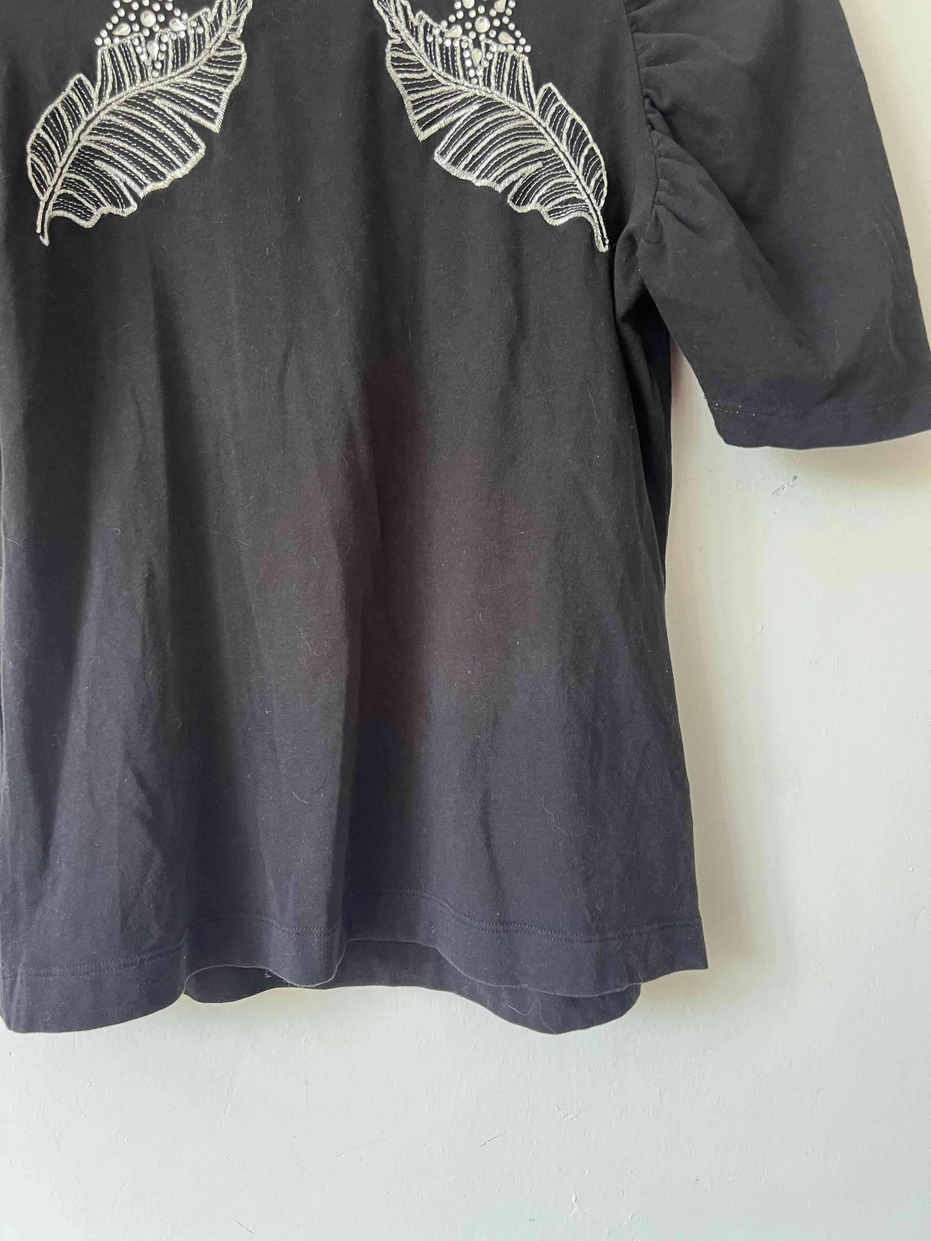 Polera negra bordada Jazmin Chebar - miniatura 4