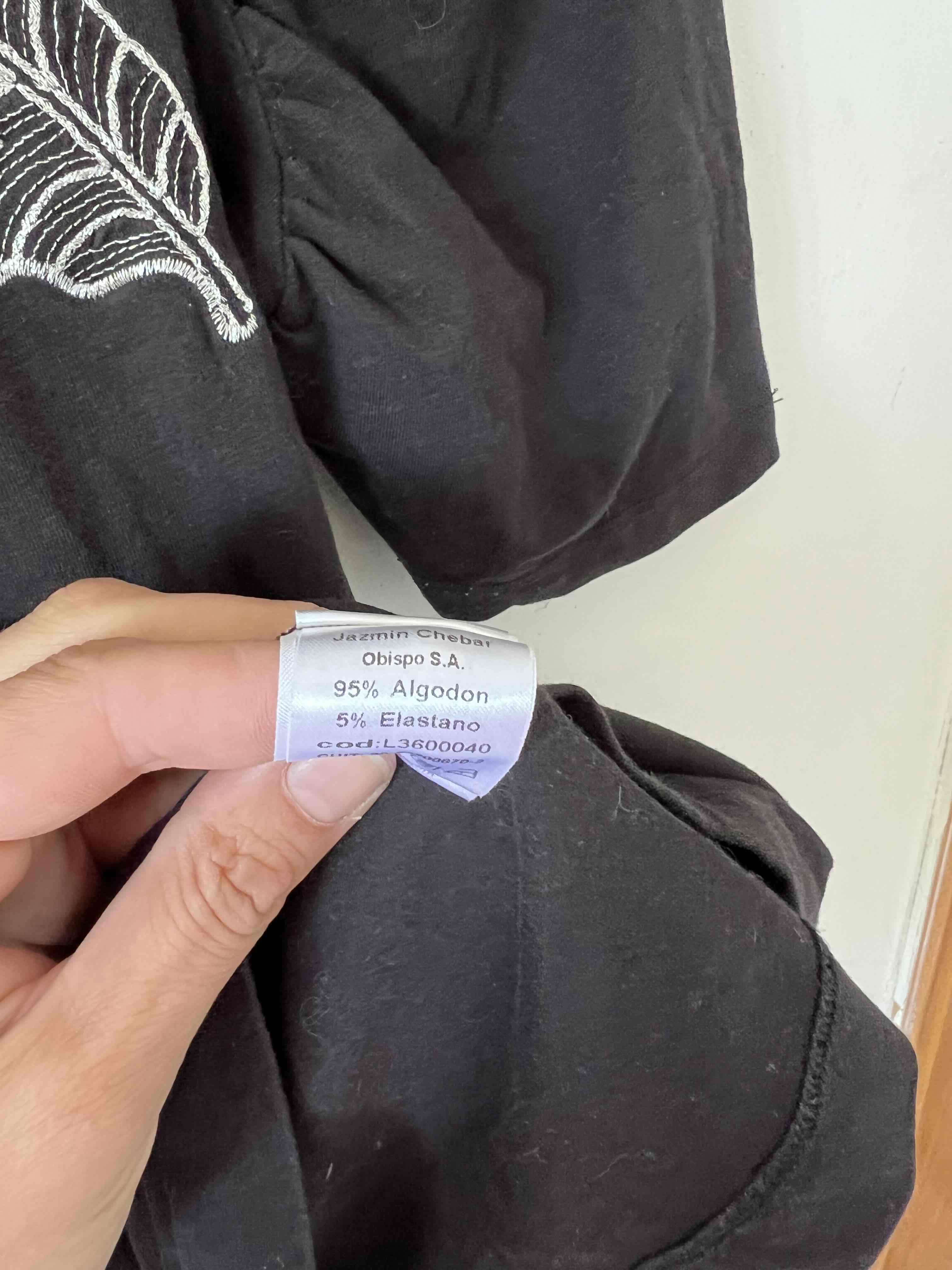 Polera negra bordada Jazmin Chebar - miniatura 6