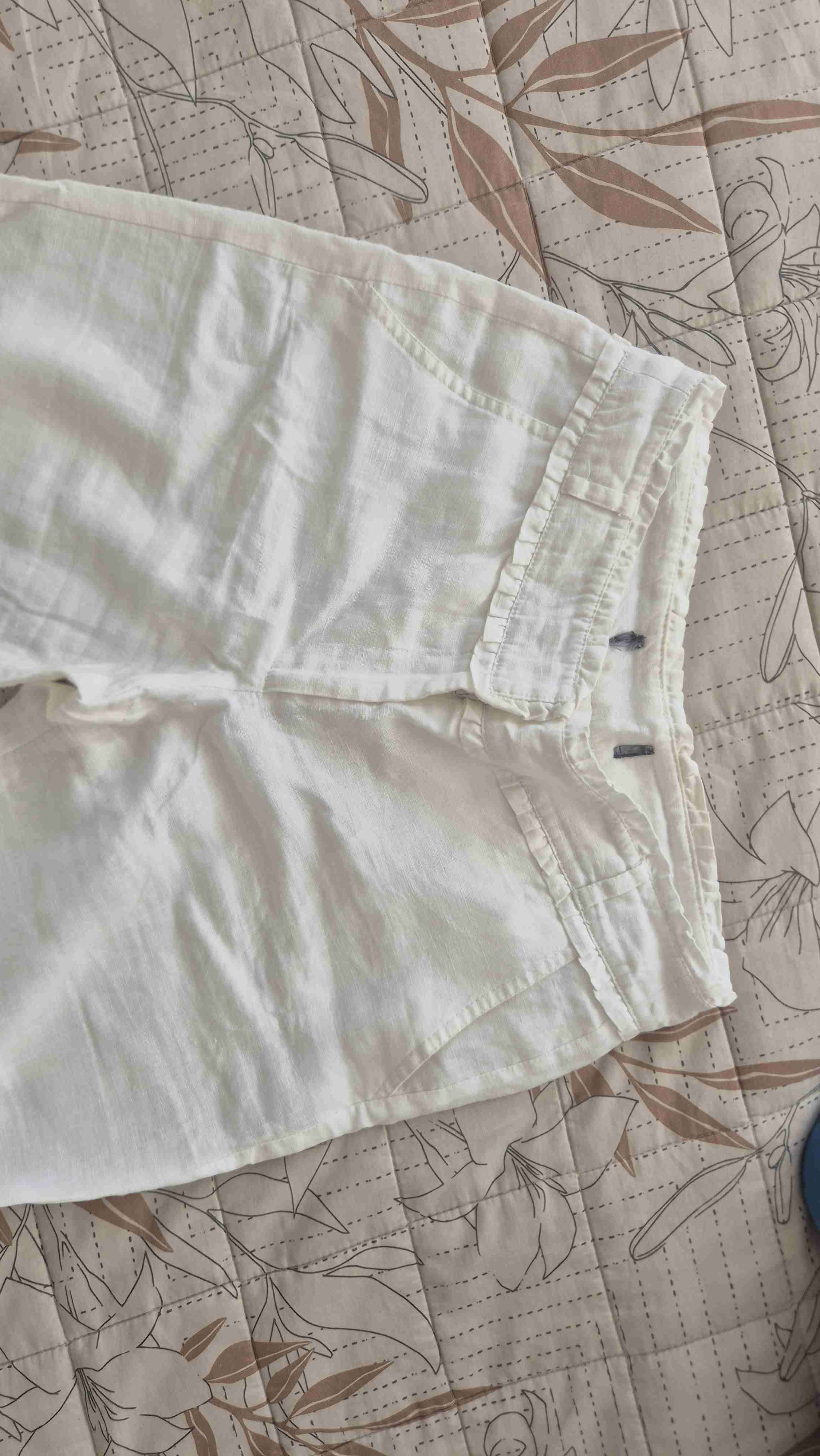 Pantalón blanco de lino - miniatura 3