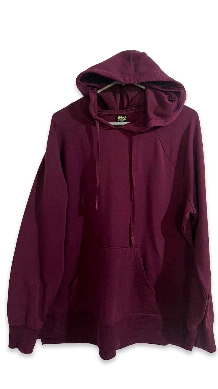 Polerón color burdeo con capucha