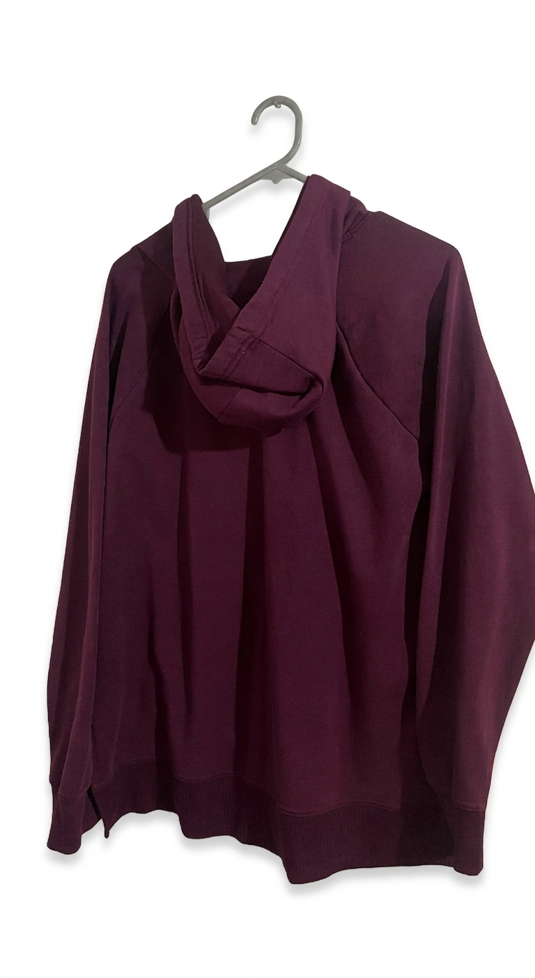 Polerón color burdeo con capucha - miniatura 2