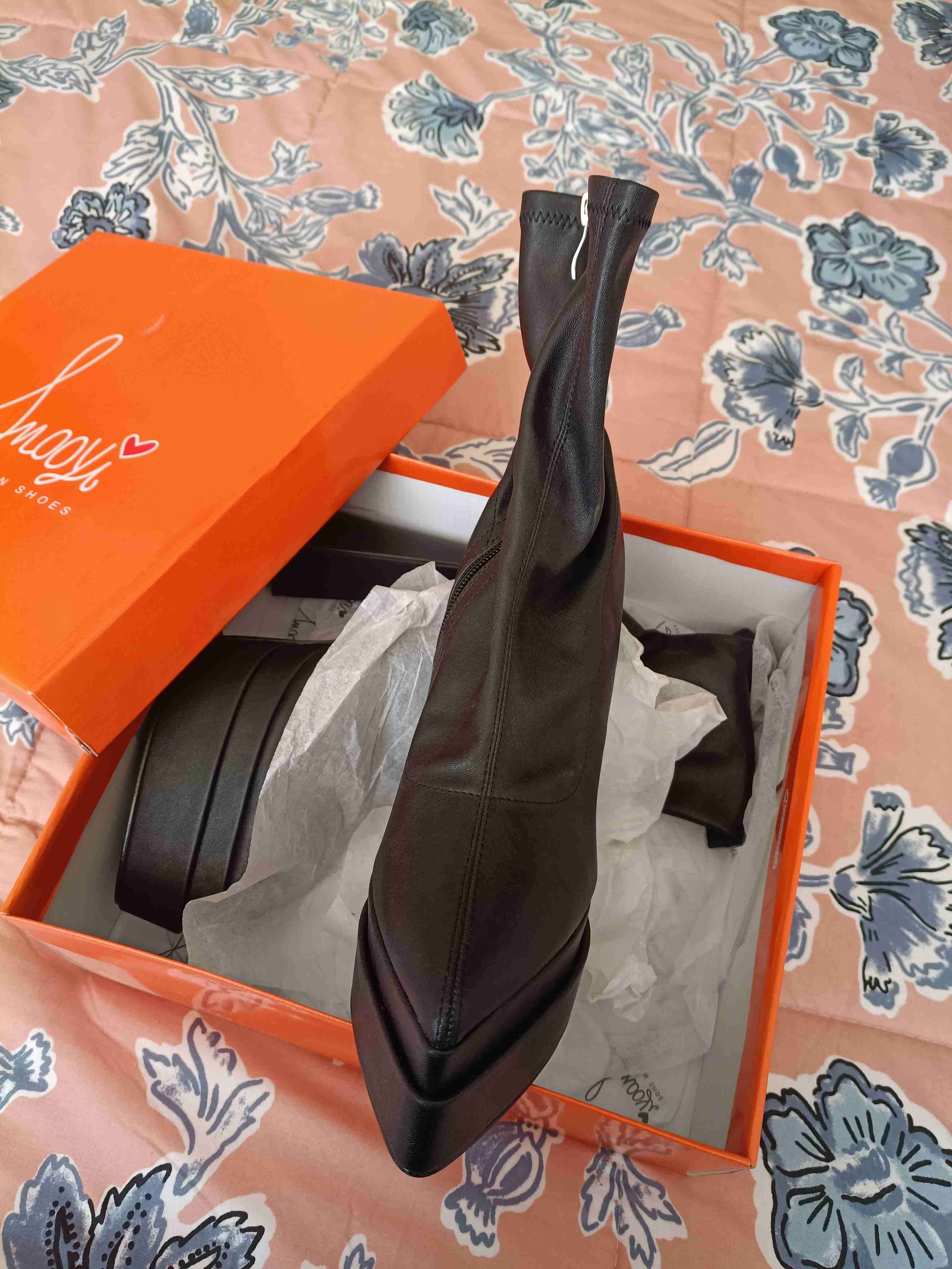 Botines negros con taco alto - miniatura 4