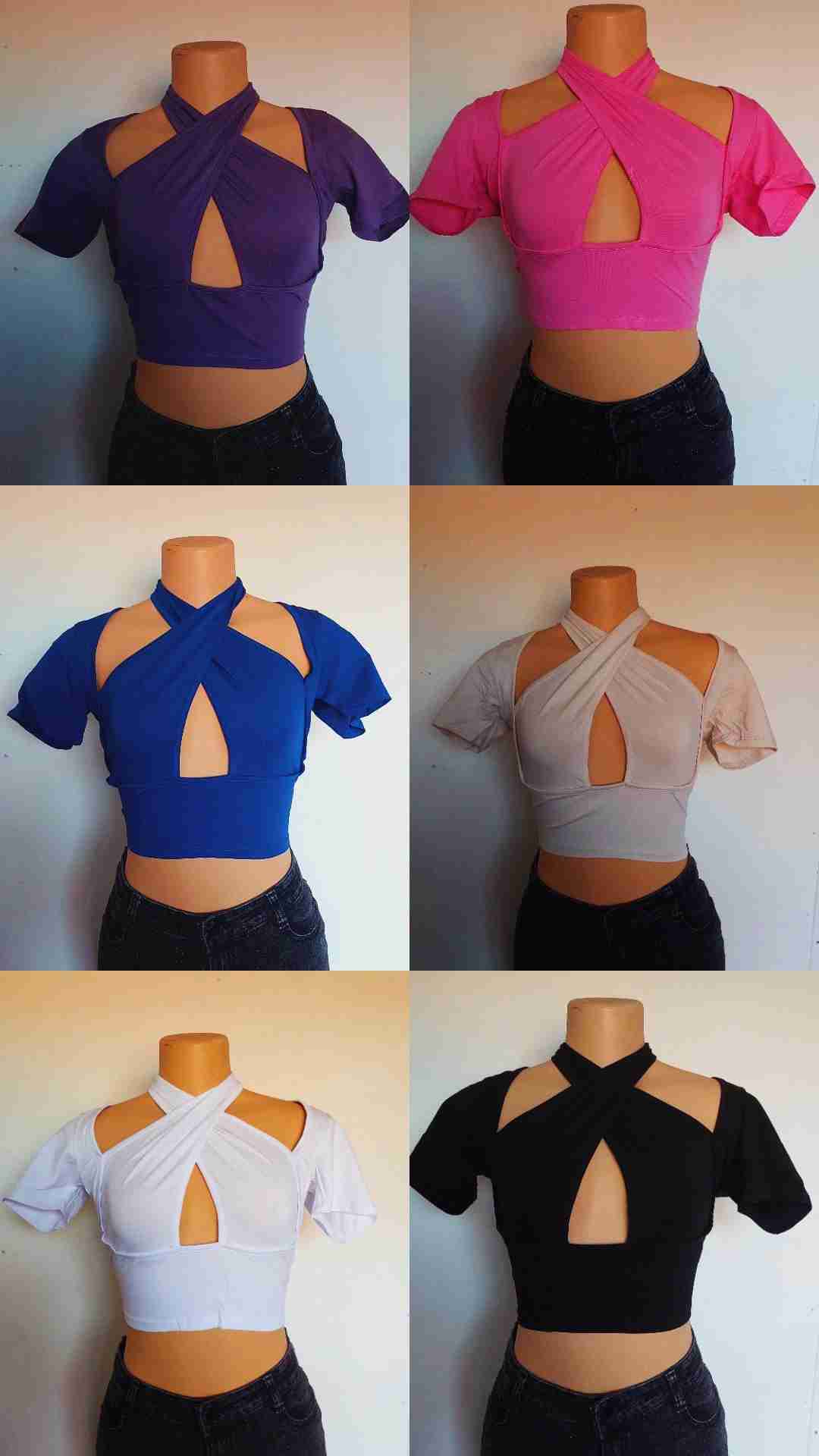 Top cruzado colores variados