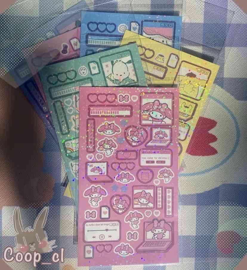 Set de stickers de hello kitty y sus amigos - miniatura 6