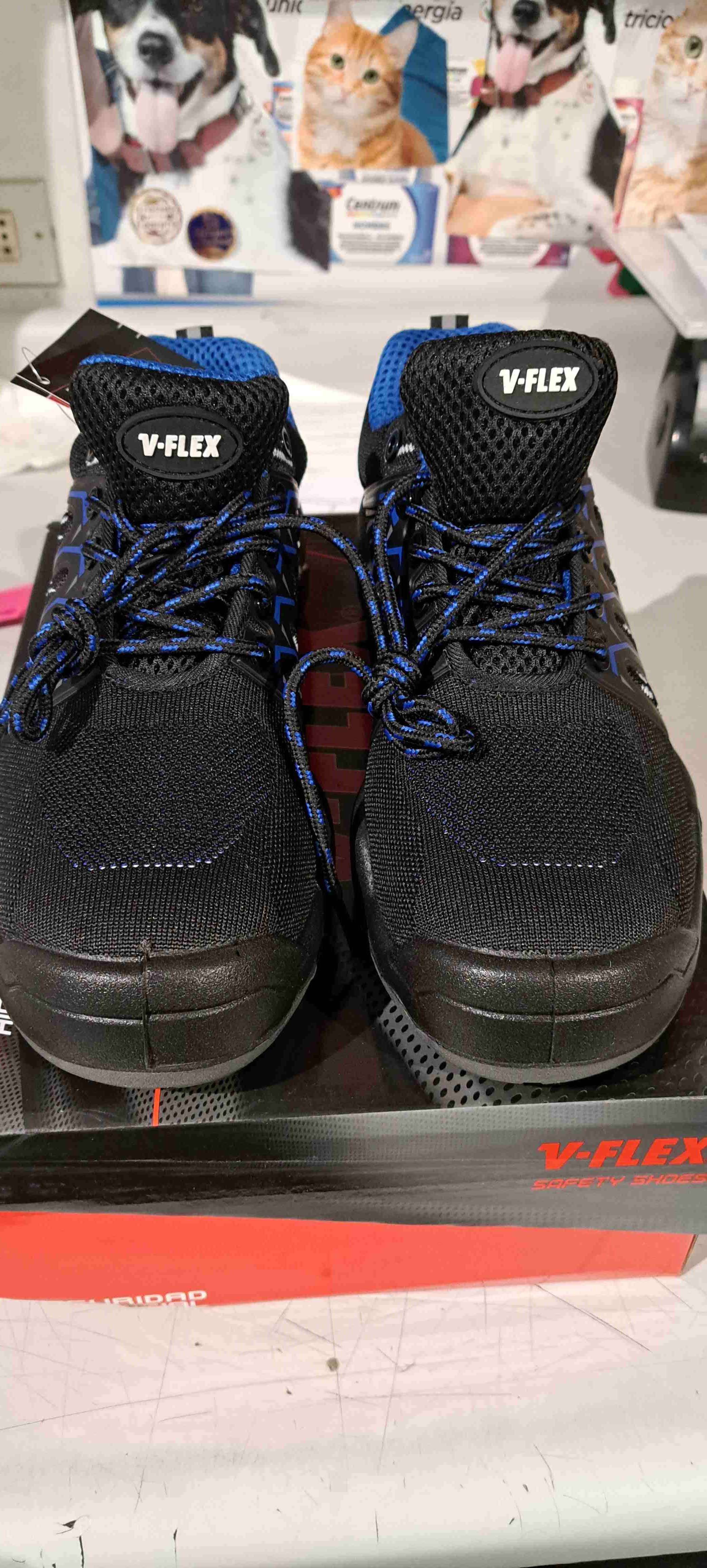 Zapatos de seguridad V-Flex negro y azul - miniatura 2