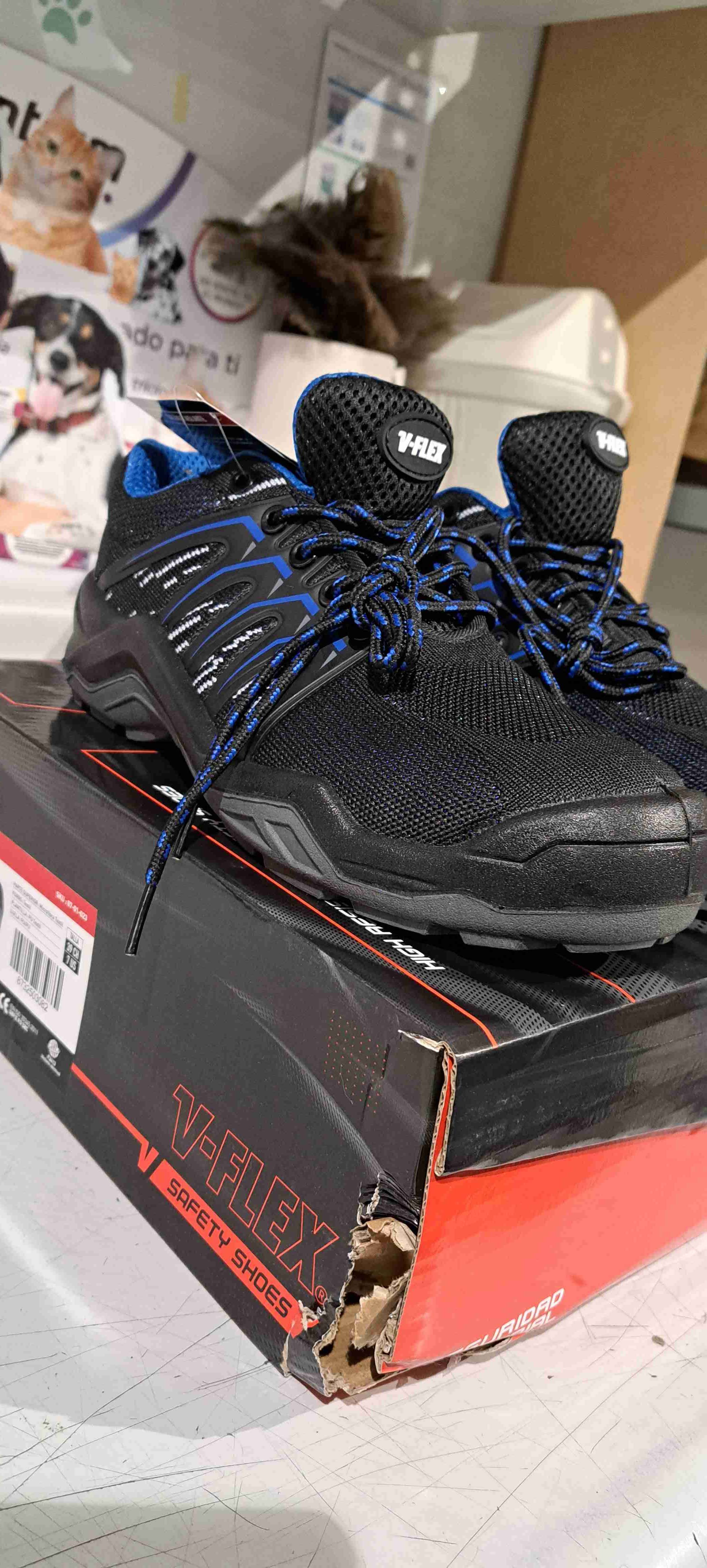 Zapatos de seguridad V-Flex negro y azul - miniatura 3