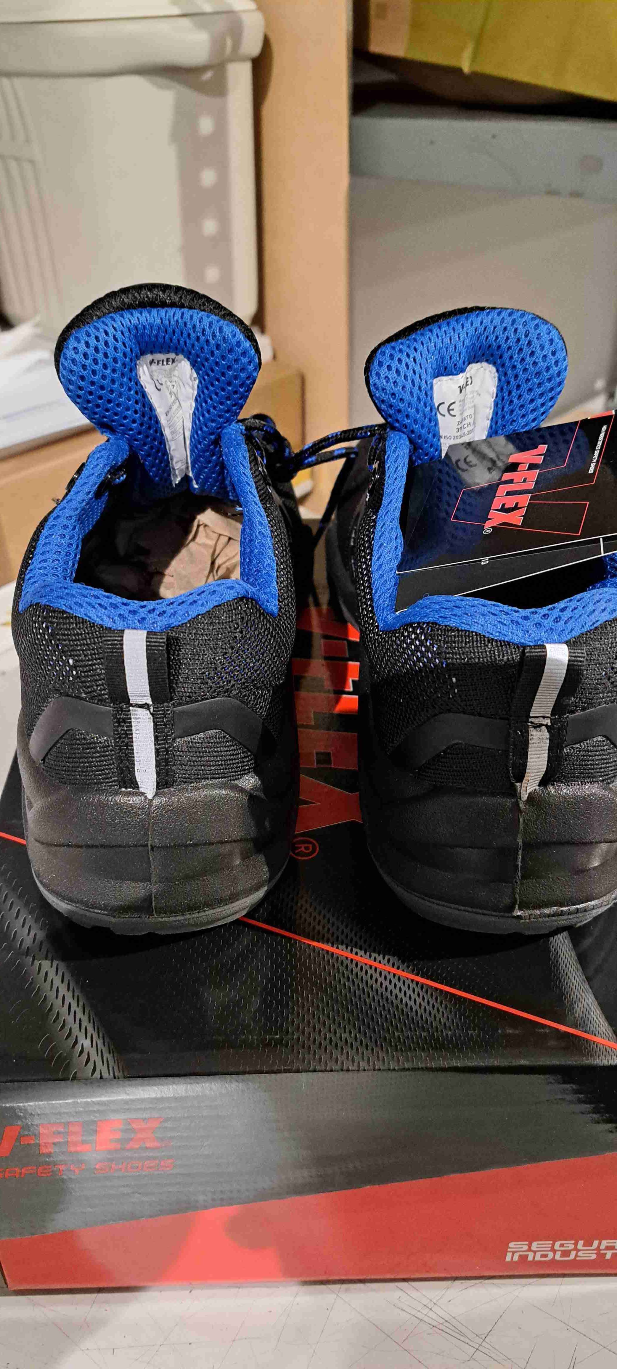 Zapatos de seguridad V-Flex negro y azul - miniatura 4