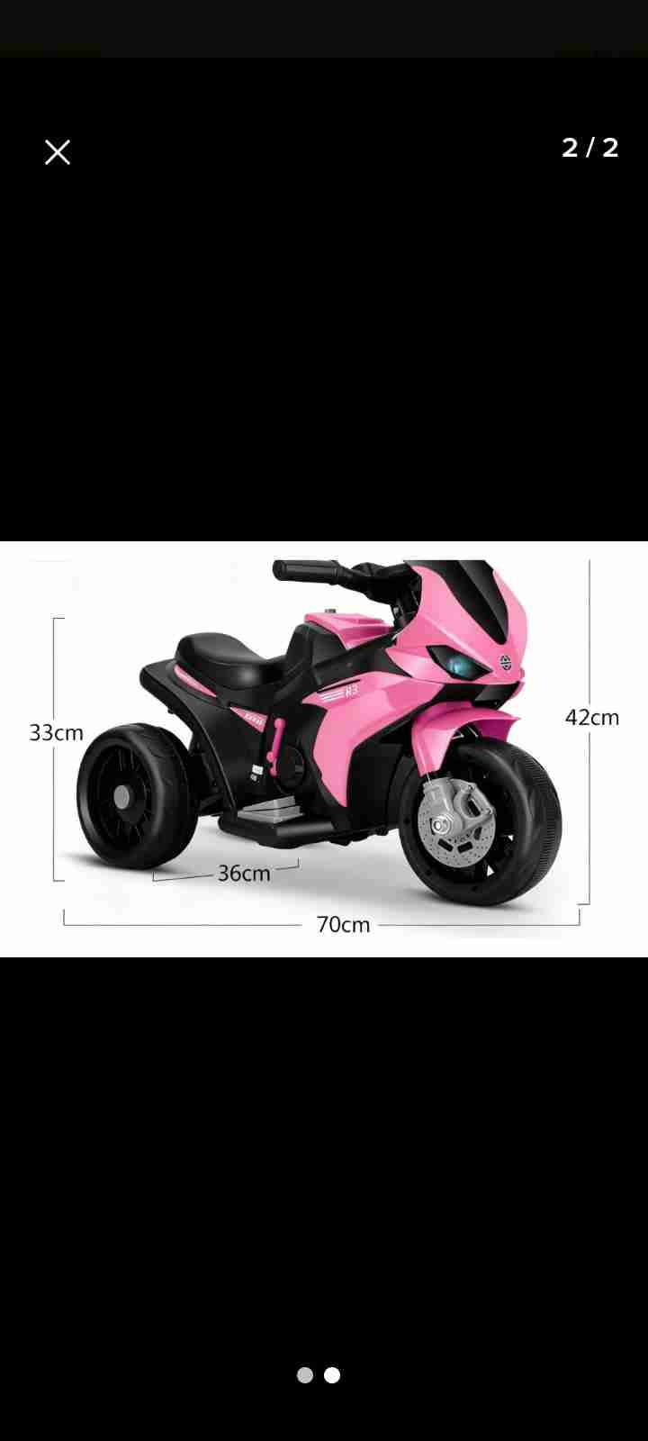 Moto eléctrica infantil rosada