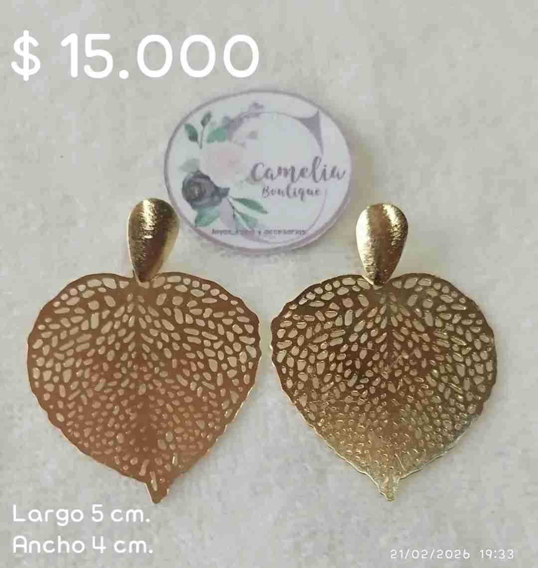 Aros plateados florales - miniatura 4