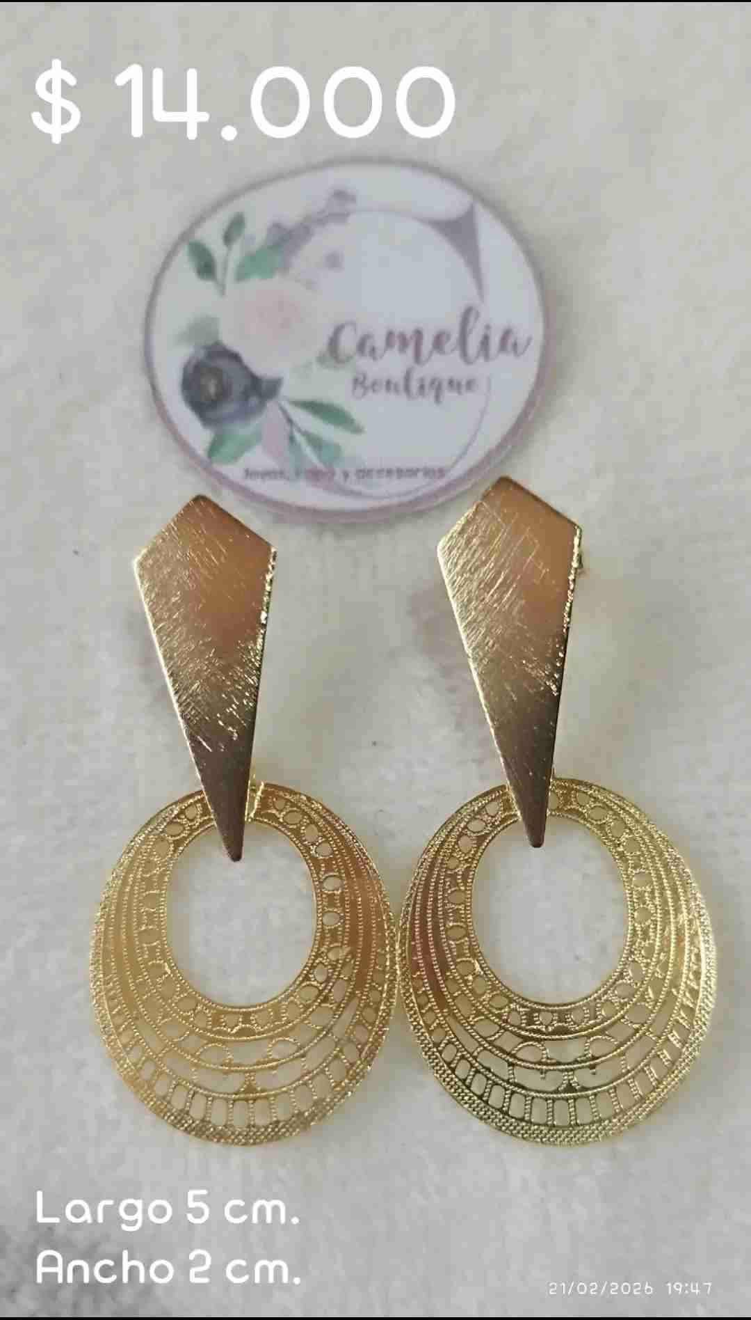 Aros plateados florales - miniatura 5