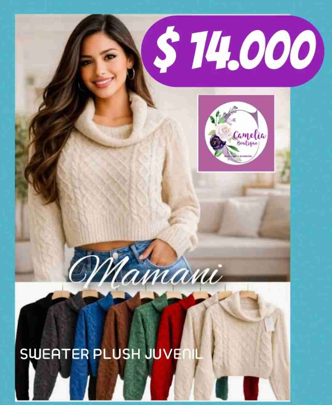 Suéter de punto multicolor - miniatura 2