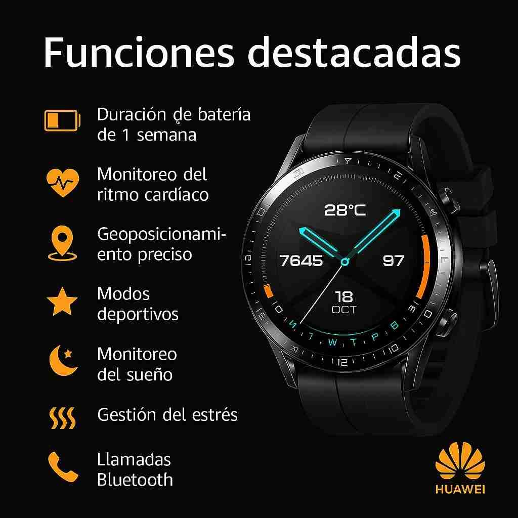Reloj Huawei Watch GT 2 46mm negro - miniatura 4