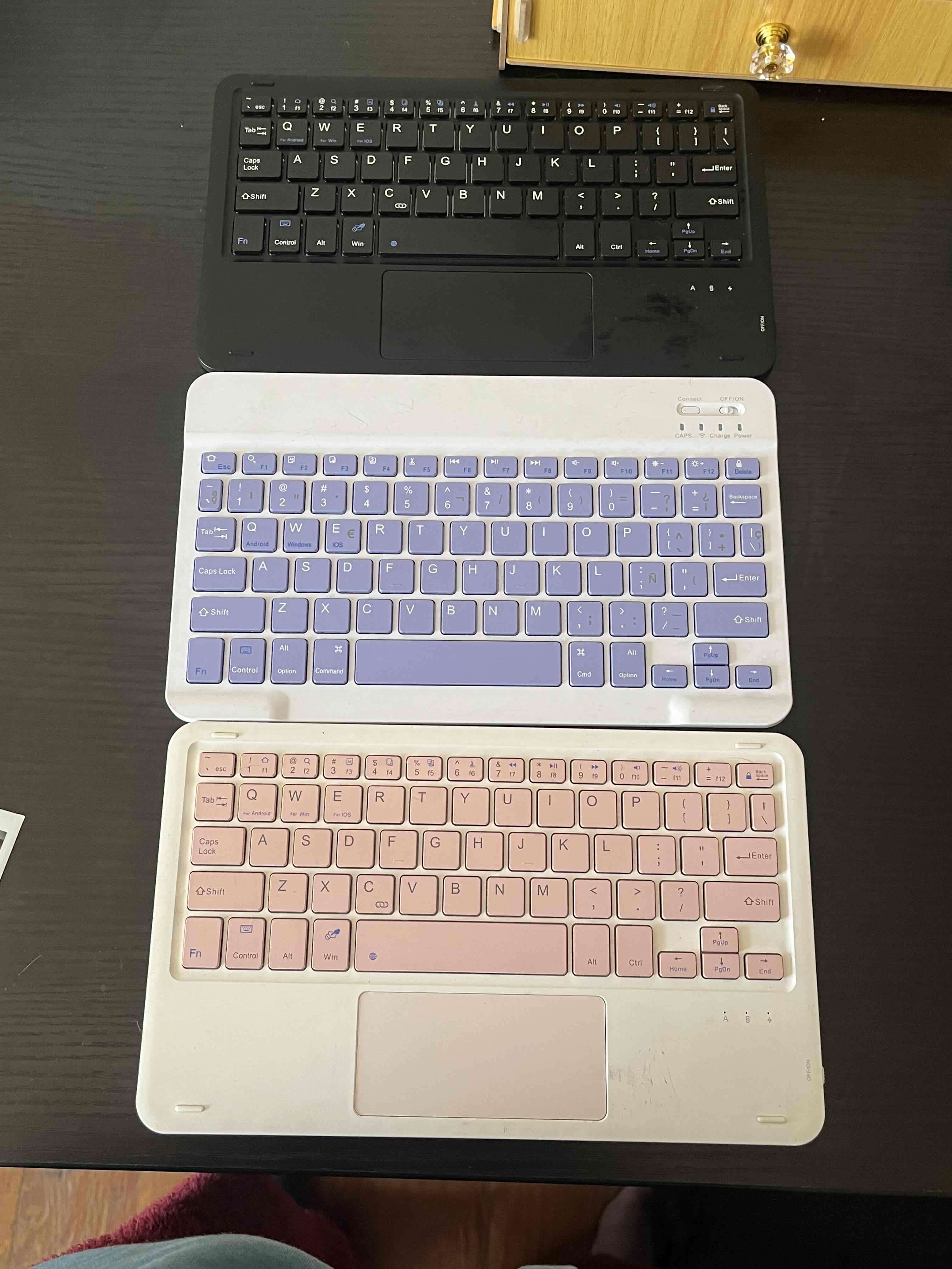 Teclados inalámbricos multicolor