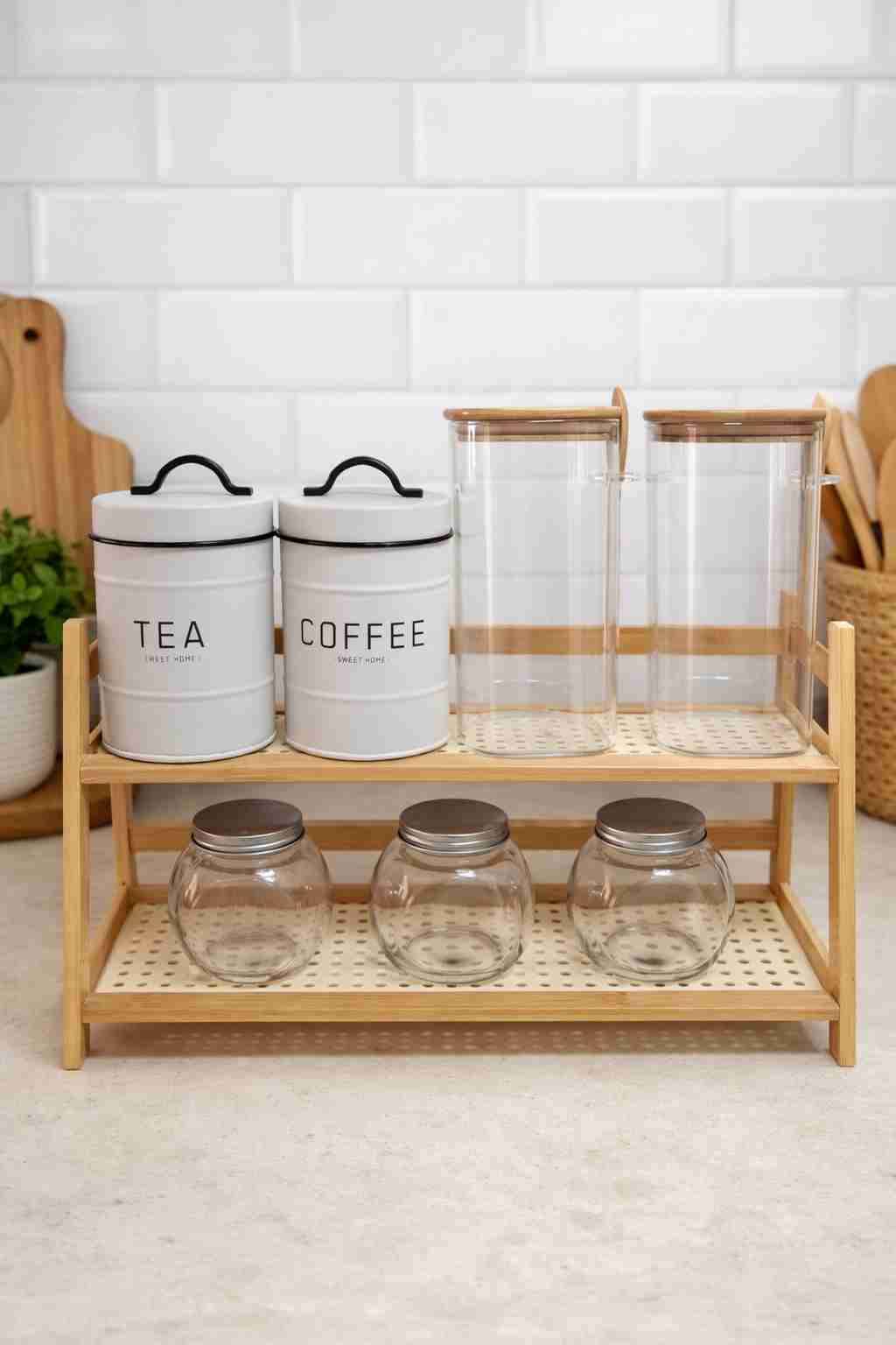 Estante de madera de dos niveles - miniatura 3