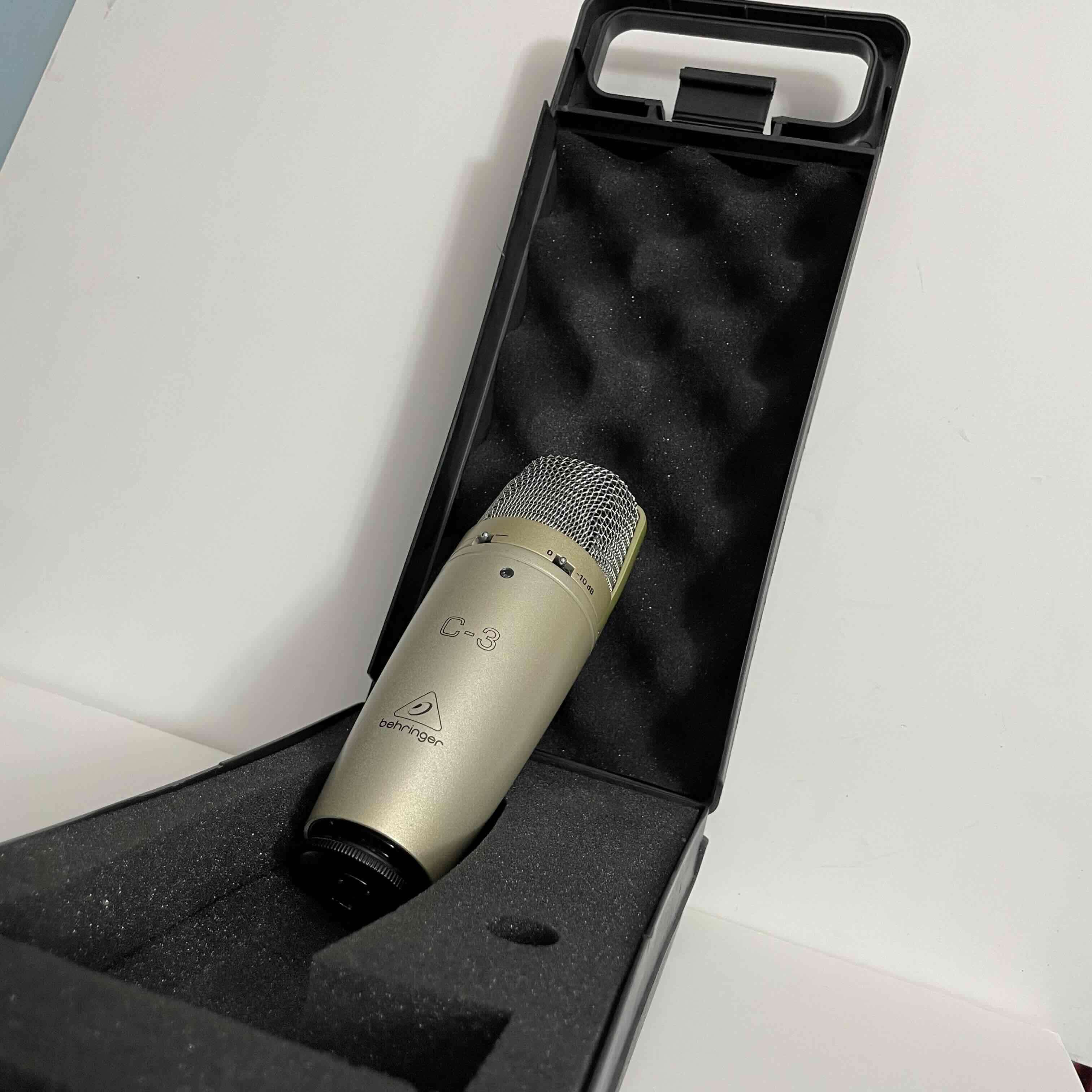 Micrófono condensador dorado +soporte - miniatura 4