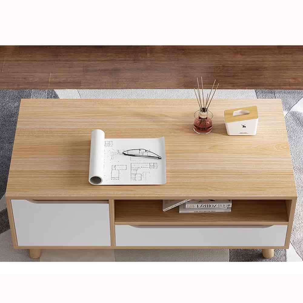 Mesa de centro madera clara