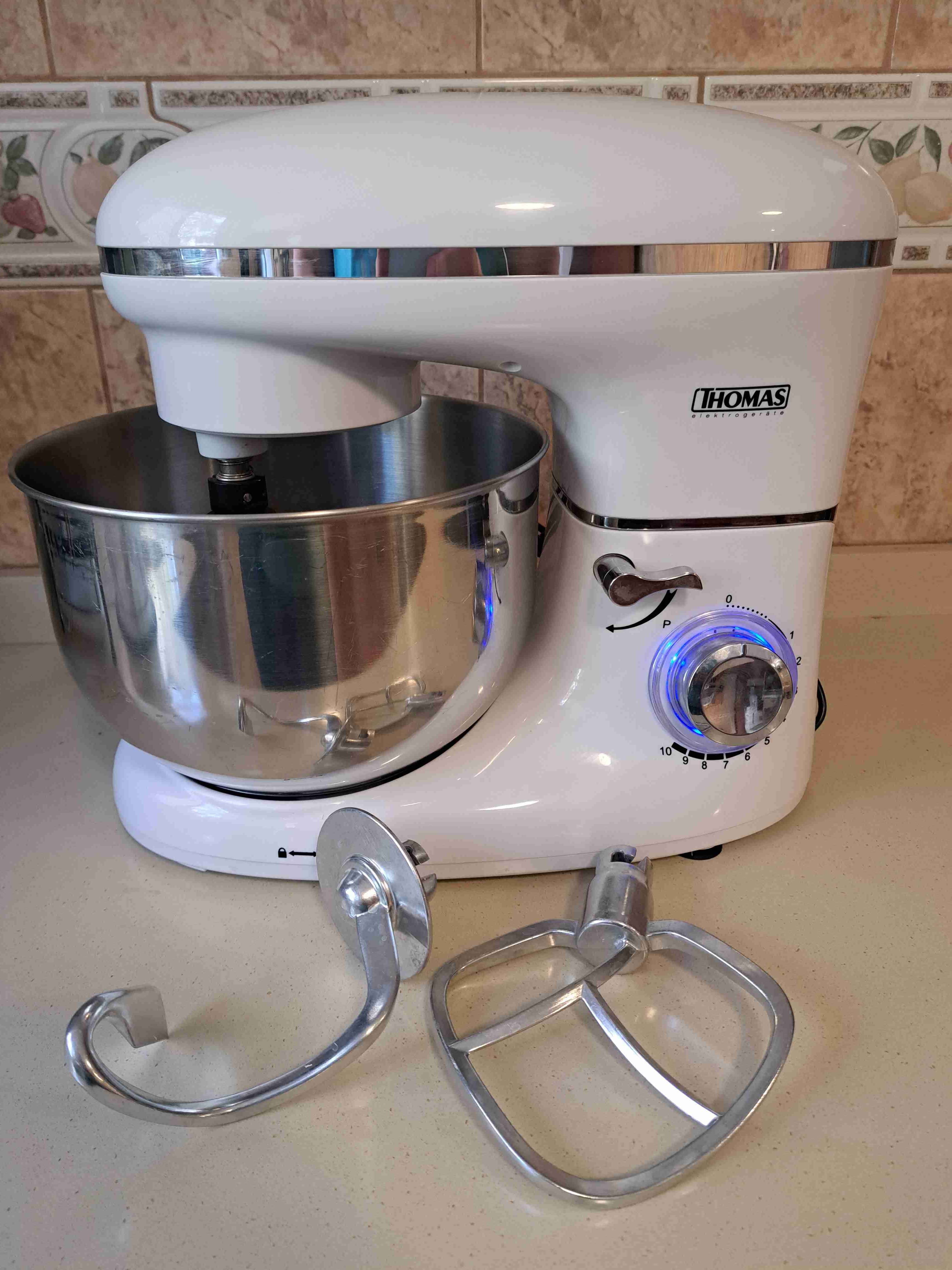 Batidora de pedestal blanca - miniatura 3