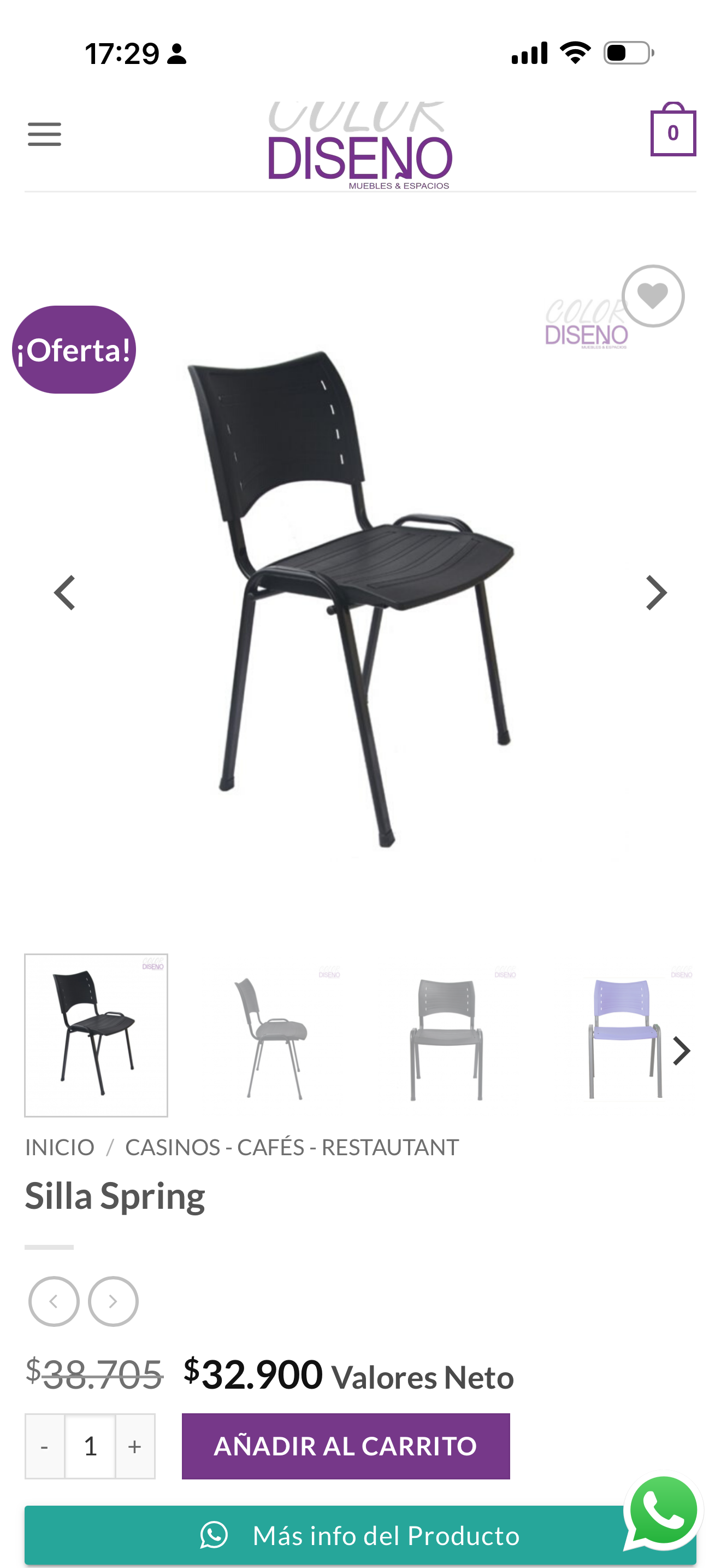 Estructuras de sillas metálicas negras - miniatura 3