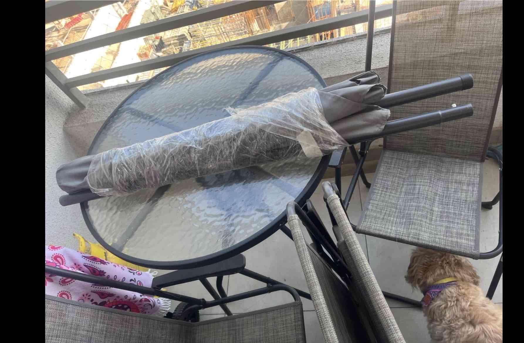 Juego de terraza con 4 sillas - 2