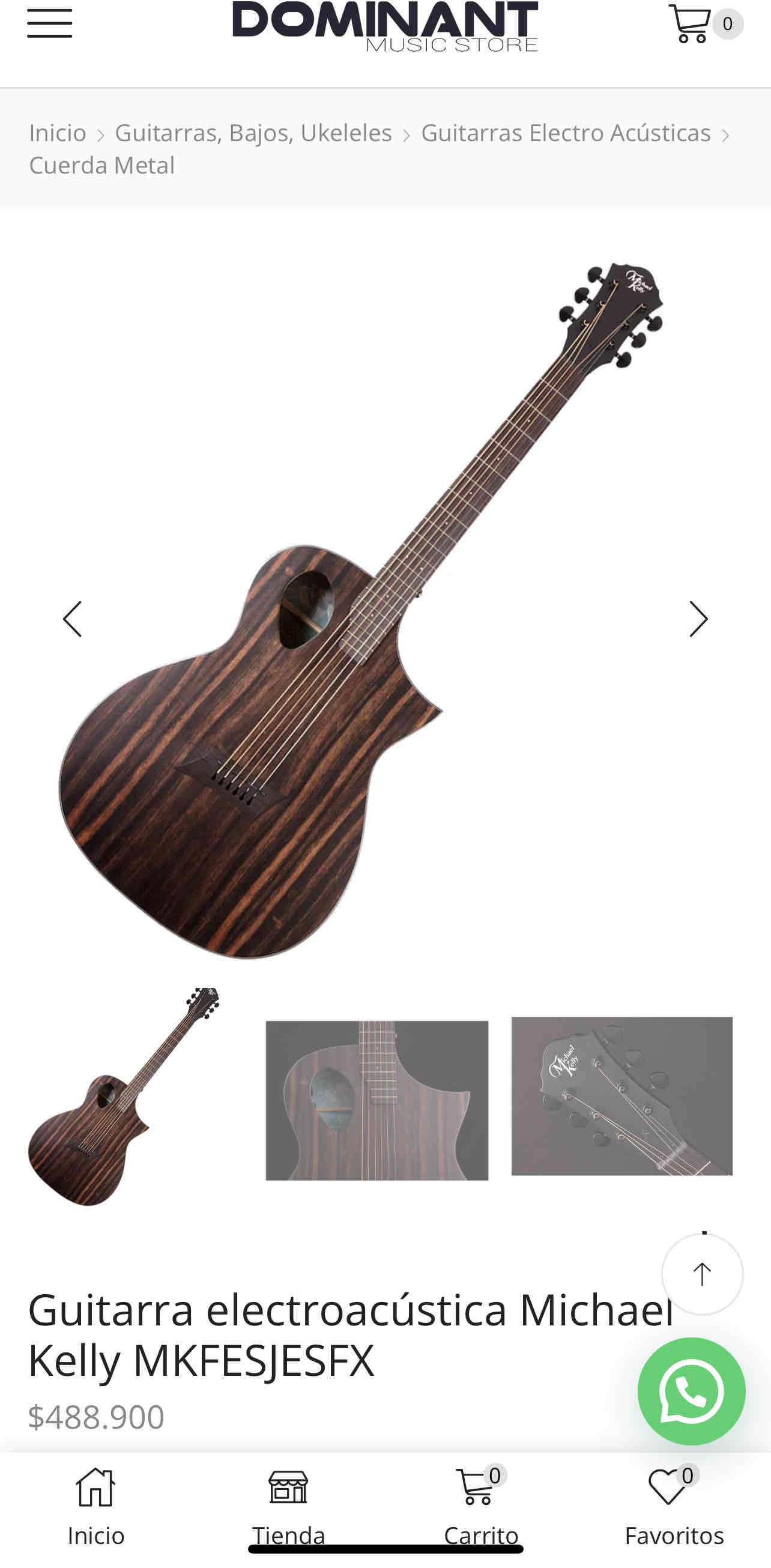 Guitarra acústica de madera exótica - miniatura 5