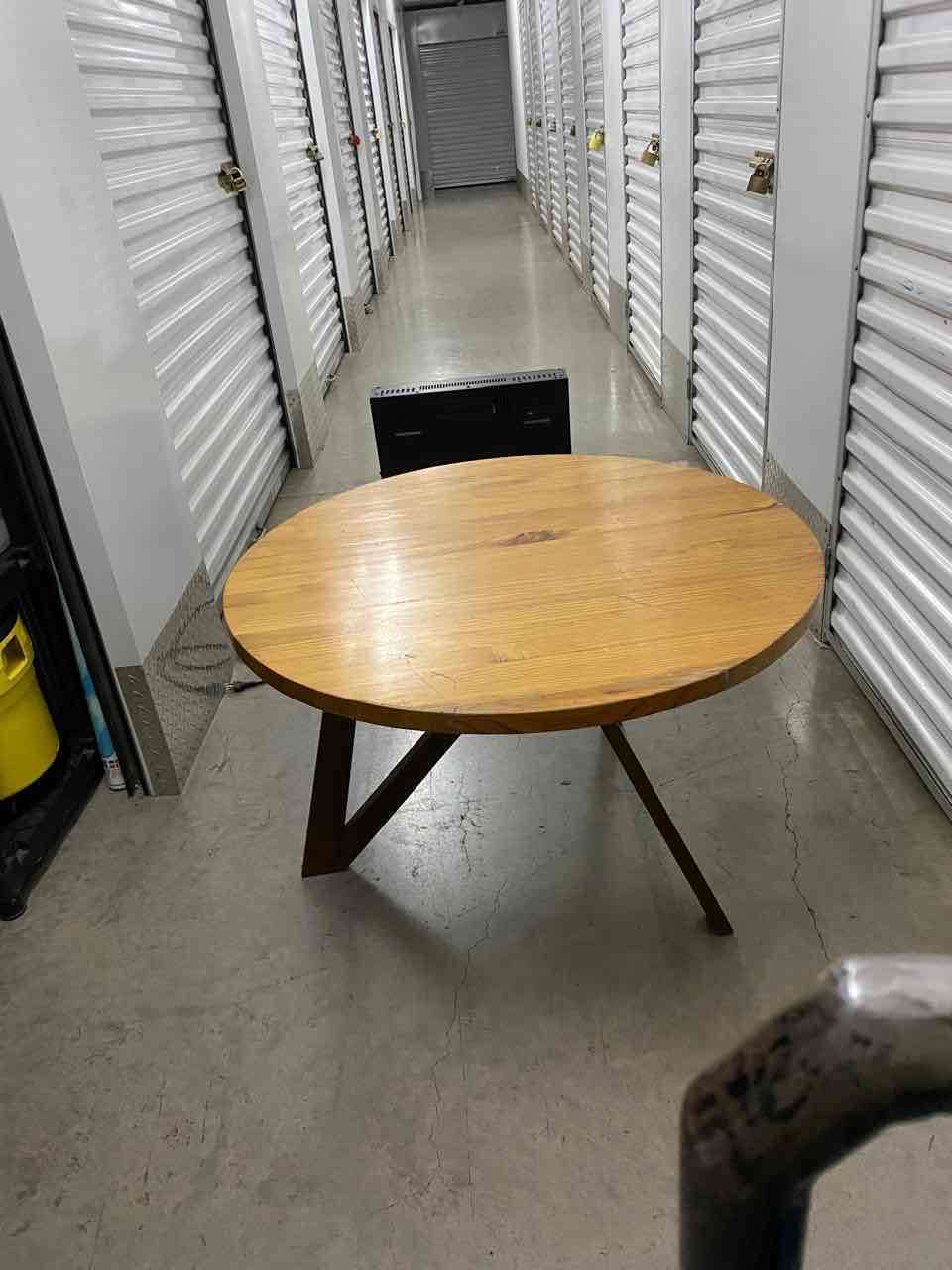 Mesa de centro redonda madera - 5