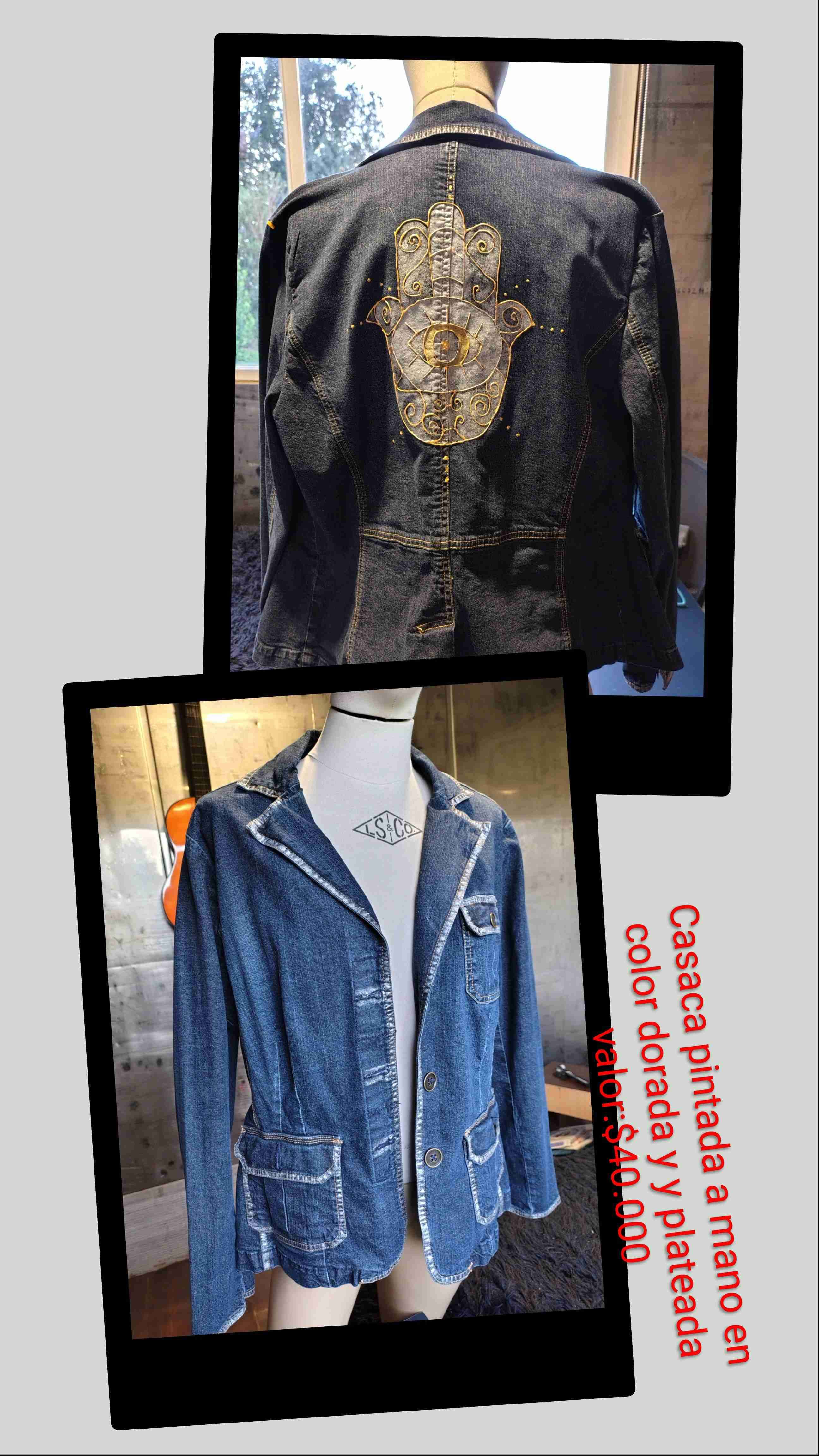 Chaqueta mezclilla con distintas aplicaciones - miniatura 2