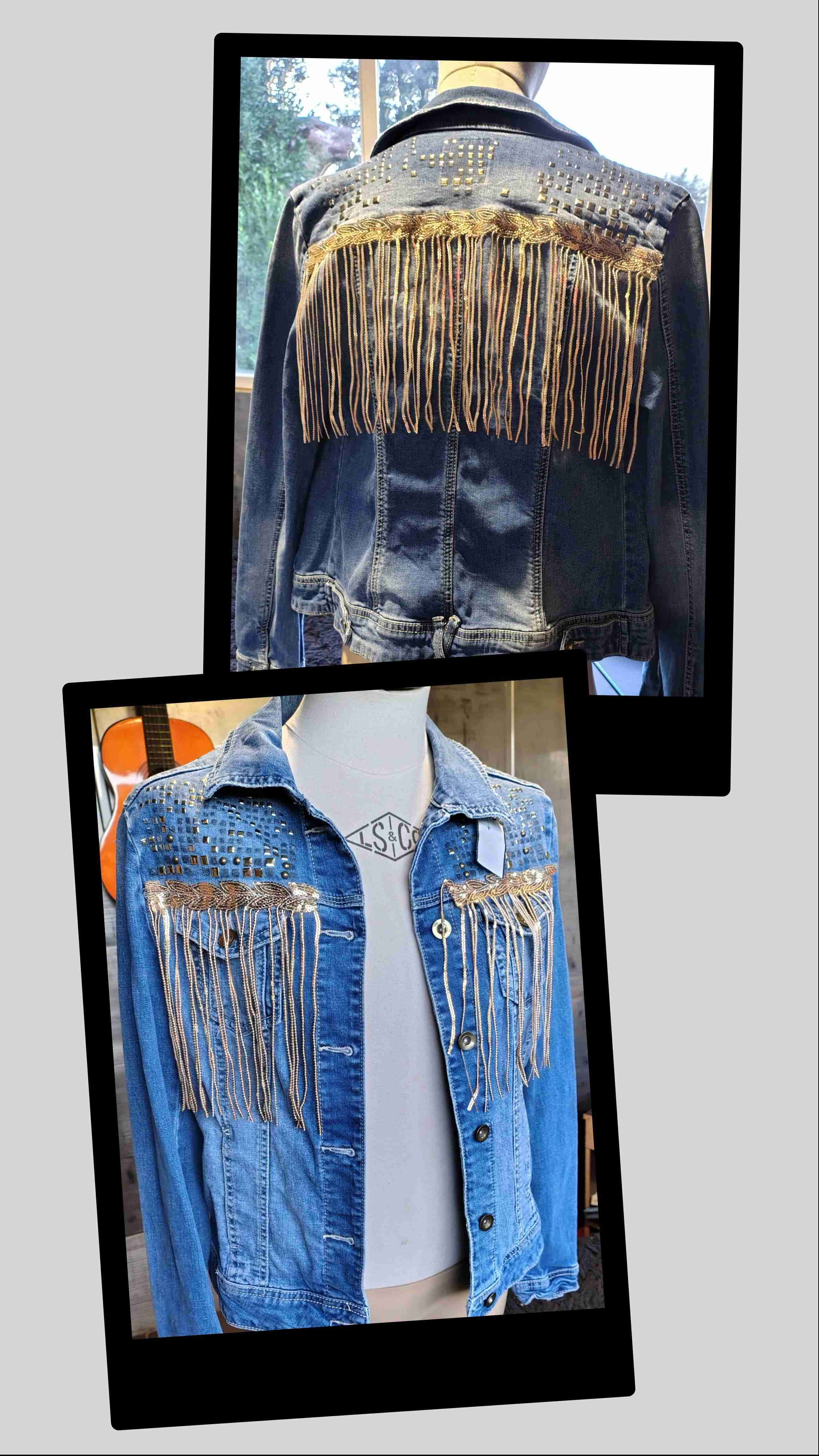 Chaqueta mezclilla con distintas aplicaciones - miniatura 3