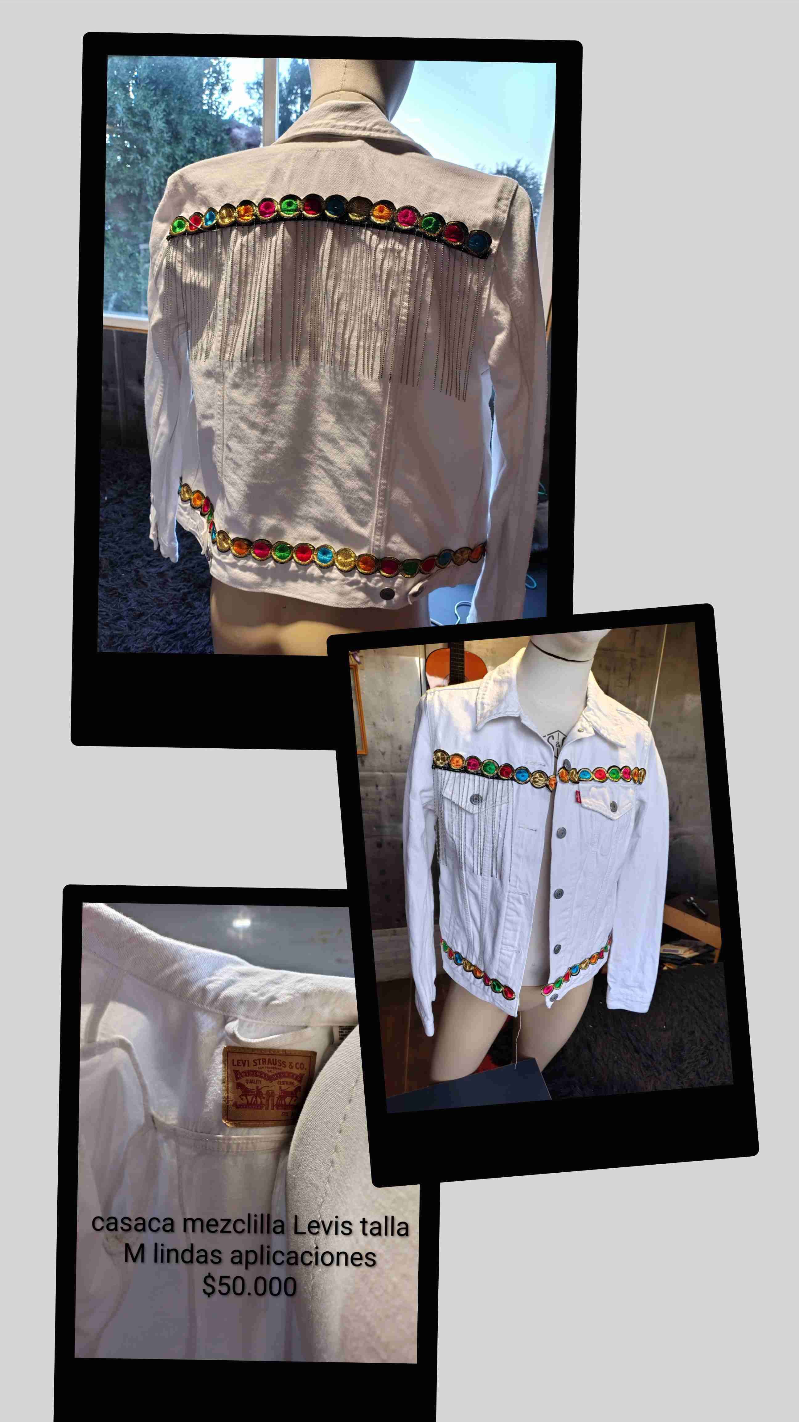 Chaqueta mezclilla con distintas aplicaciones - miniatura 4