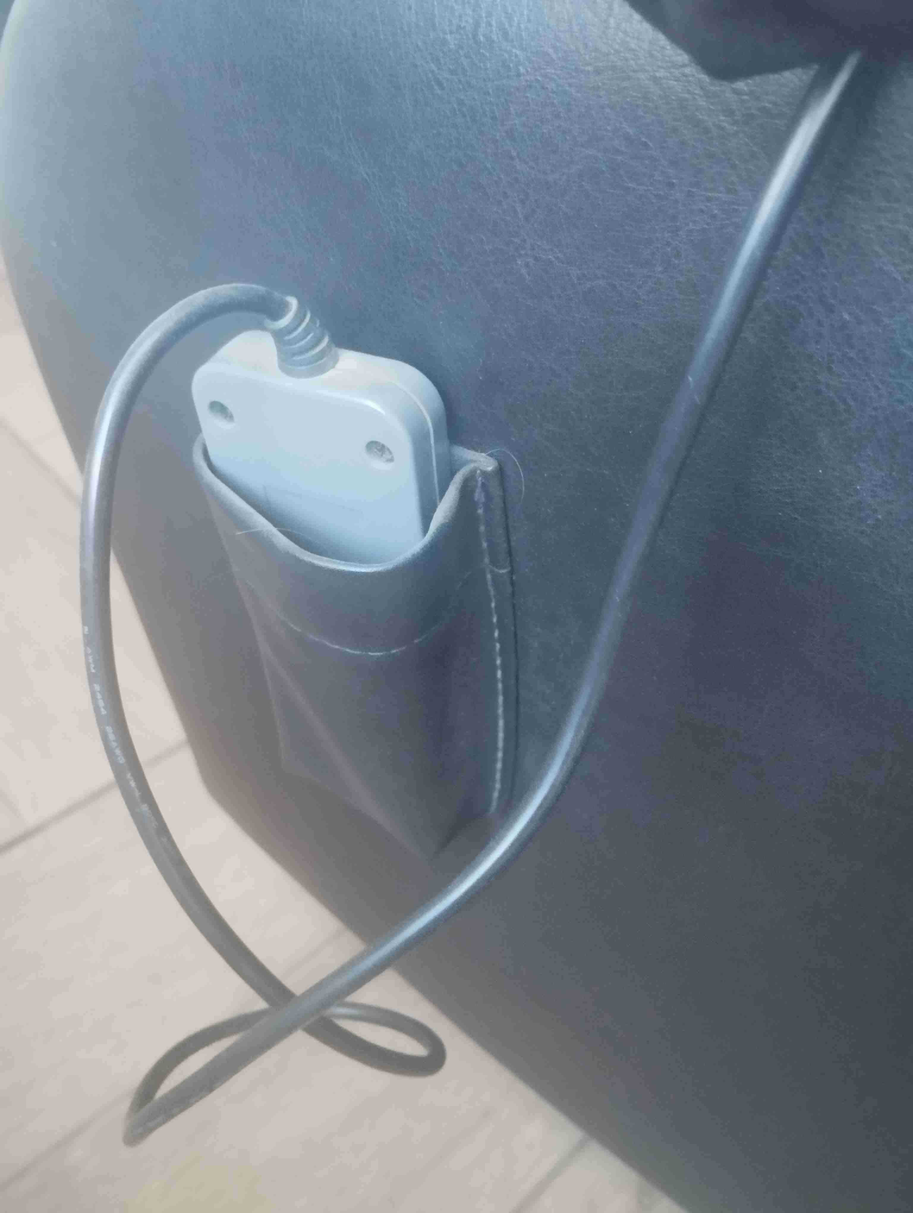 Sillón (Bergere)reclinable de ecocuero negro - miniatura 5