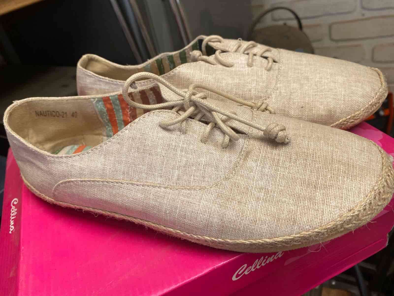 Zapatos beige de lino FunBox - miniatura 2